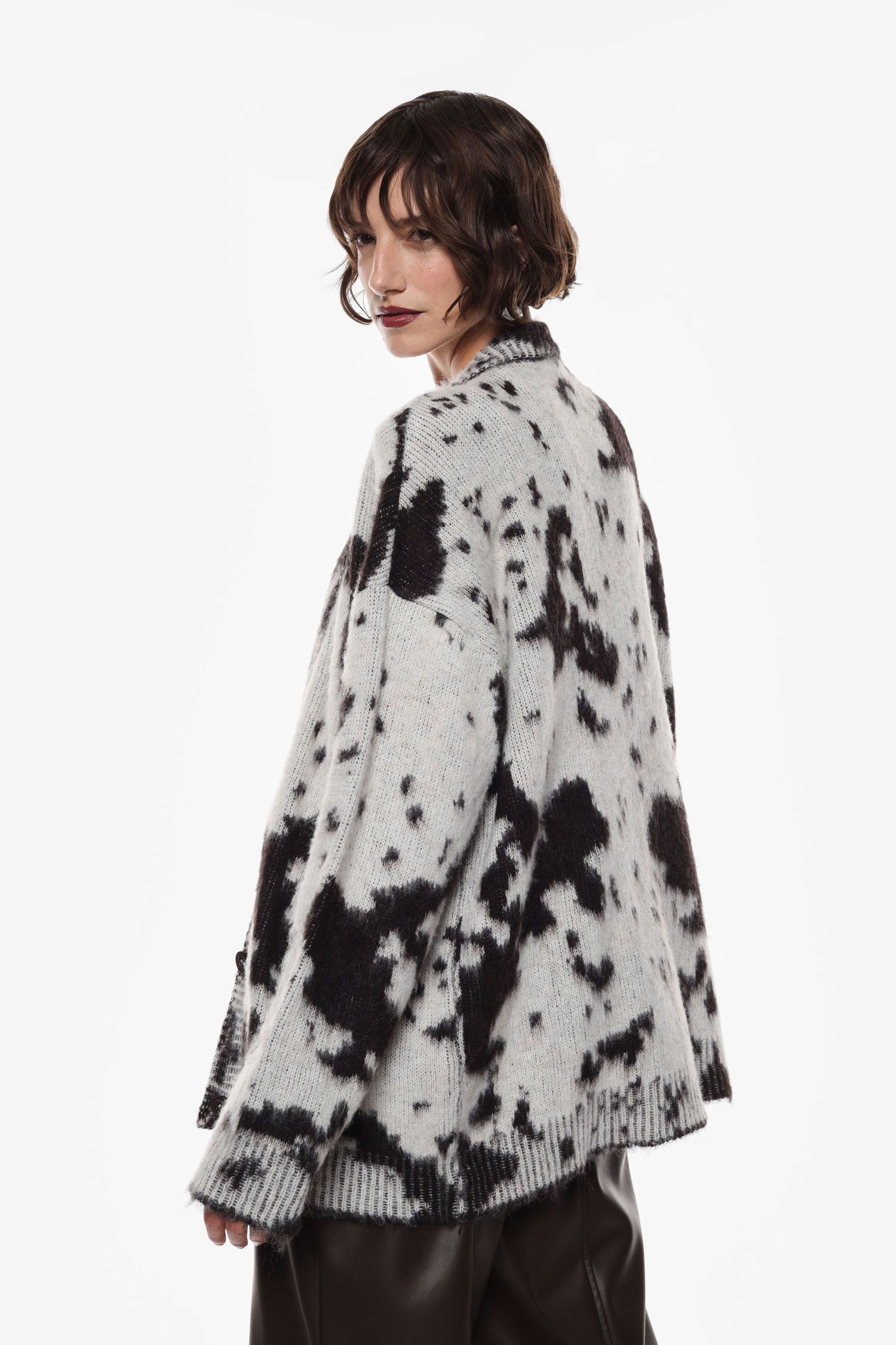 Cardigan in maglia con stampa Imperial