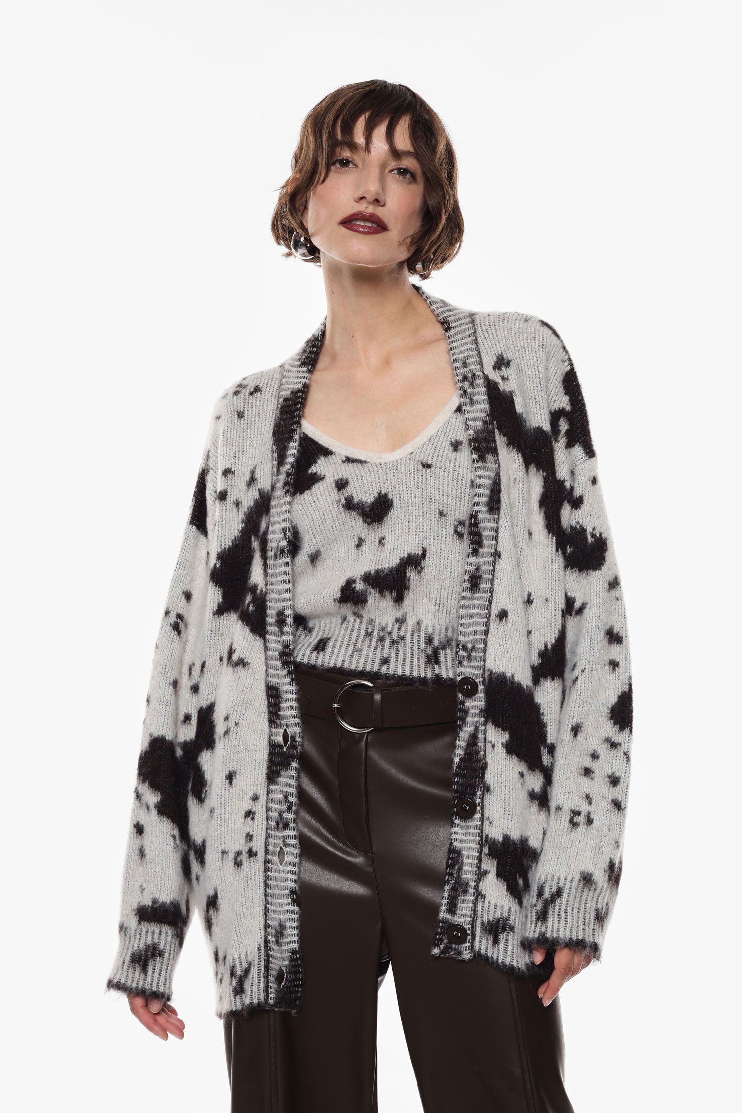 Cardigan in maglia con stampa Imperial