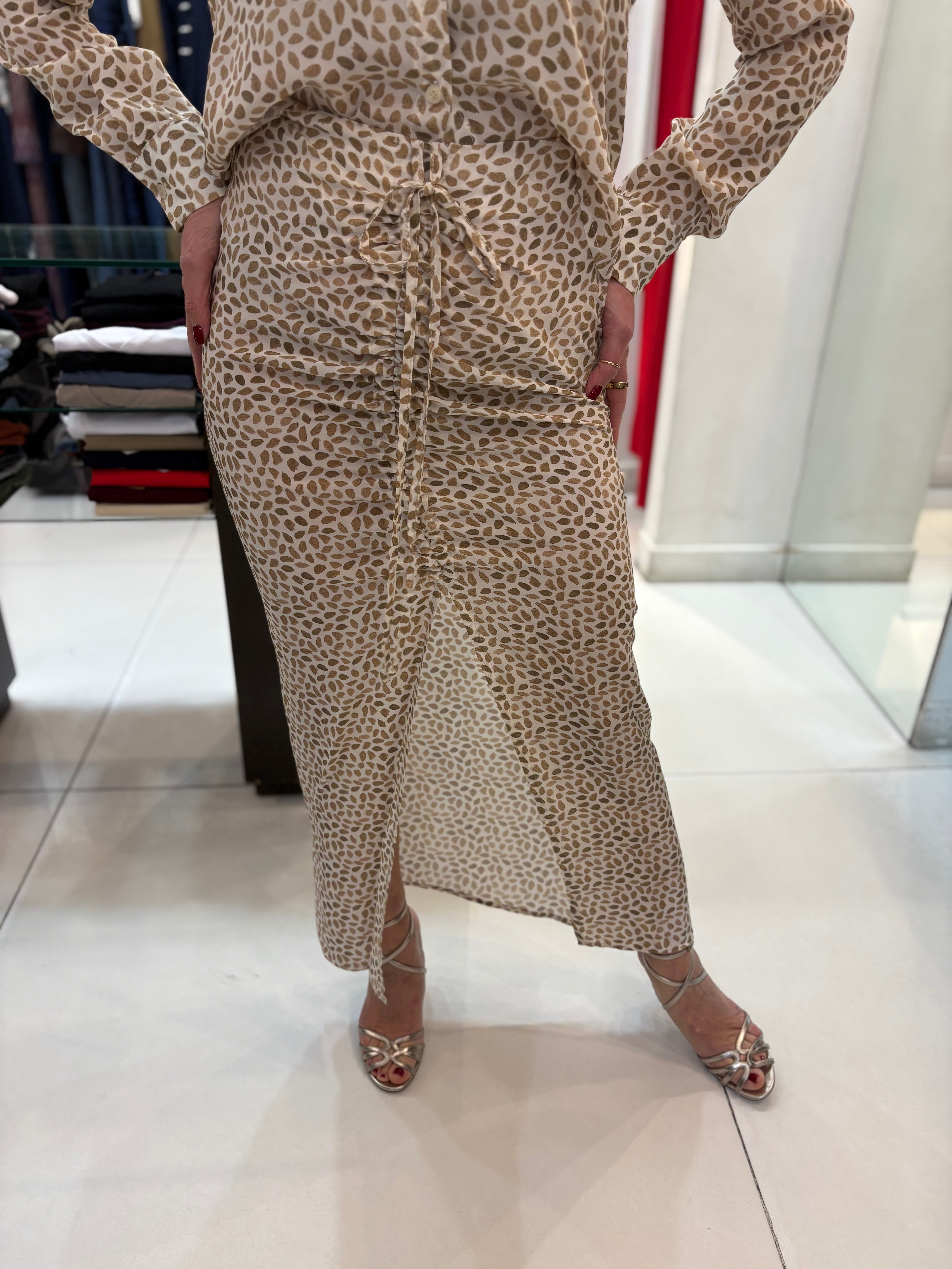 Gonna pareo midi con stampa macula Kaos Donna