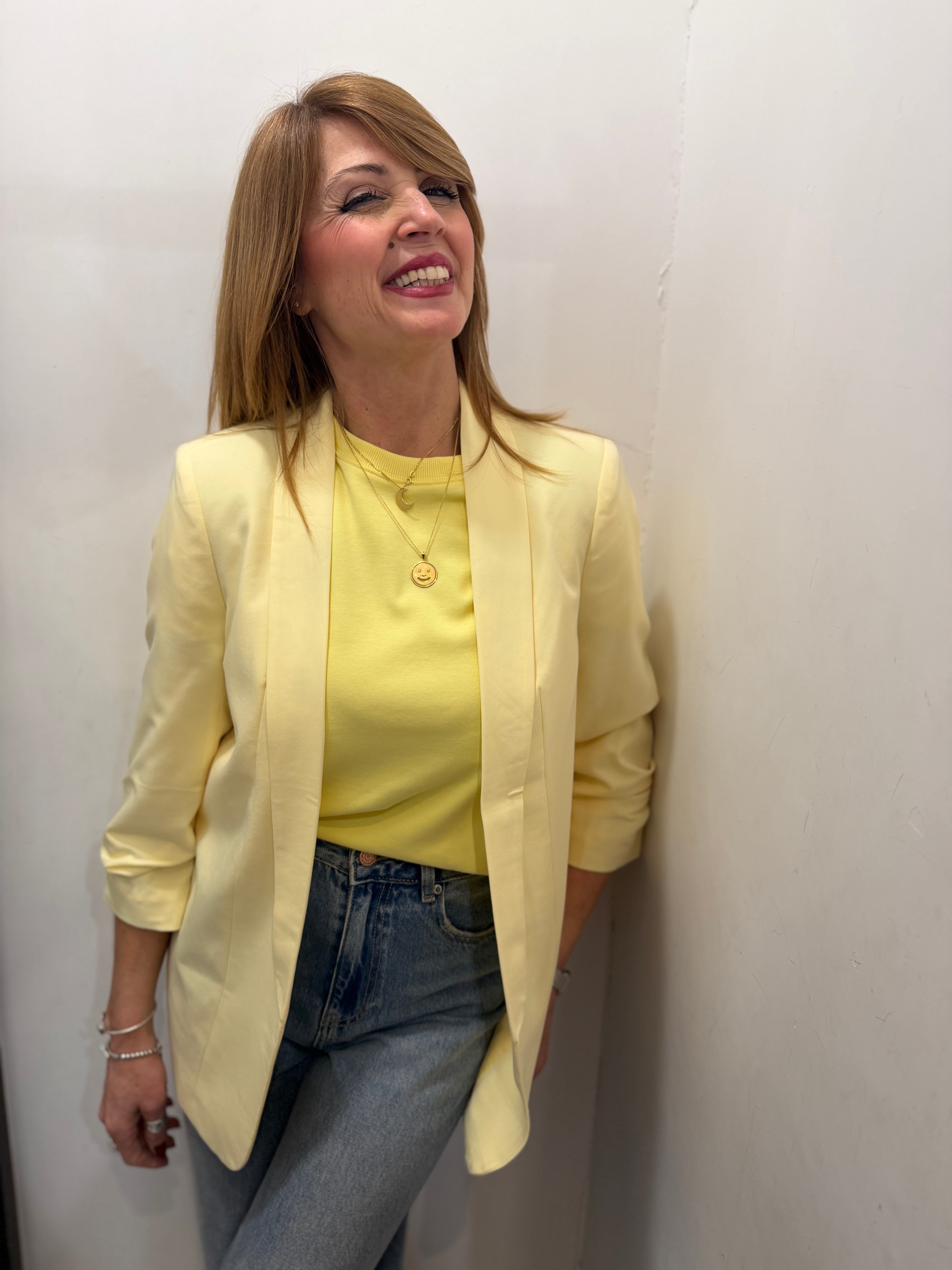 Blazer con manica arricciata Pieces