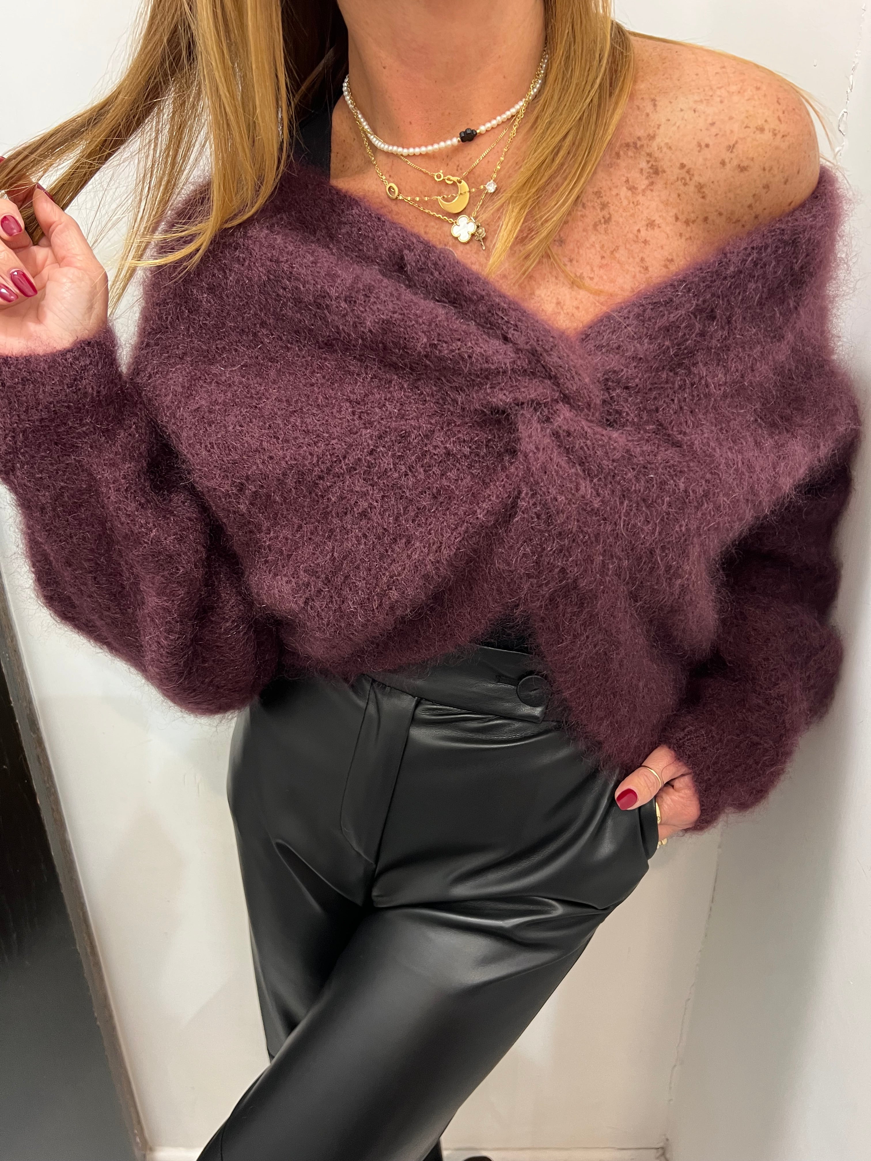 Maglia reversibile con incrocio Emisphere