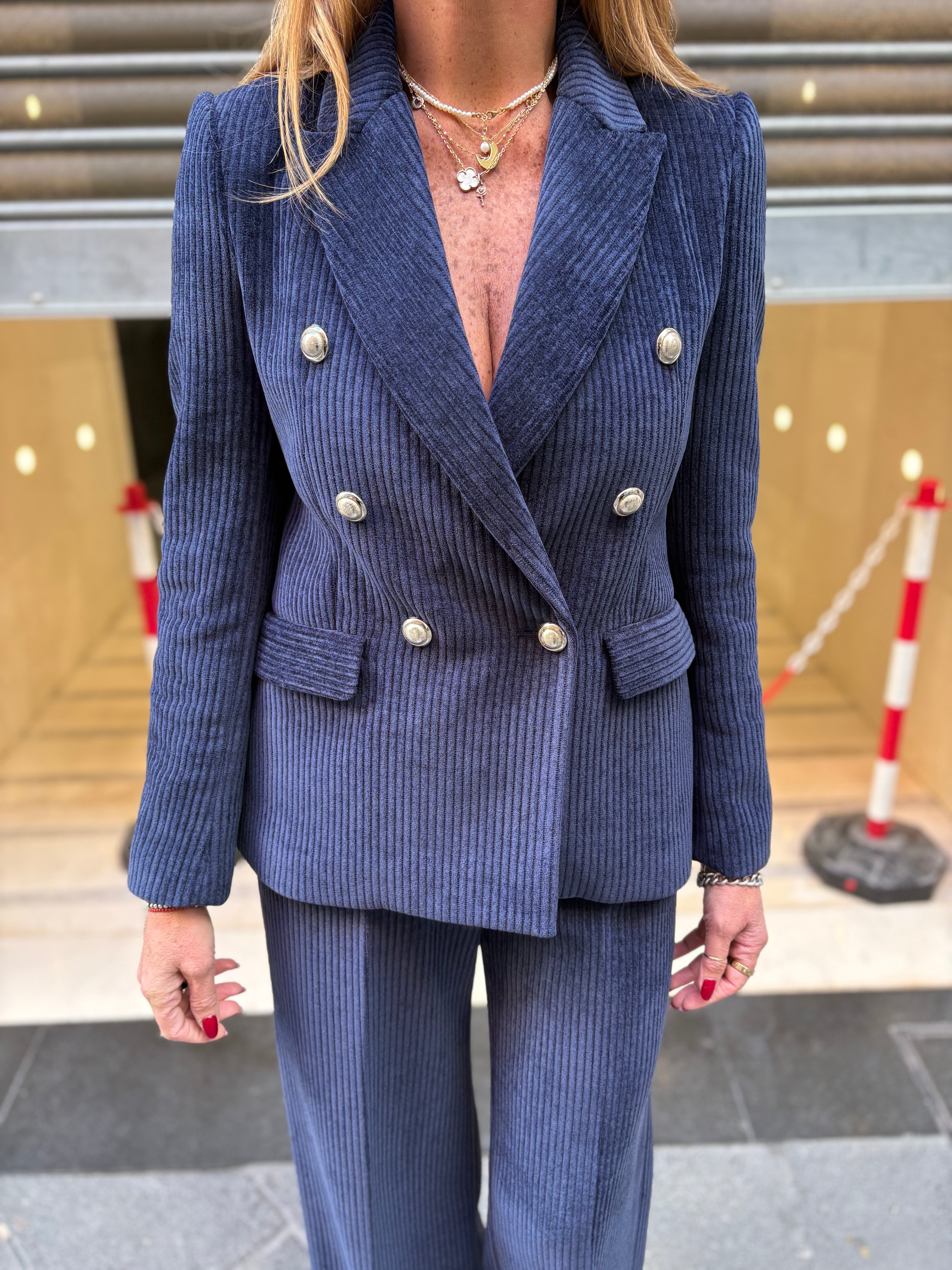 Giacca doppiopetto a costine Imperial