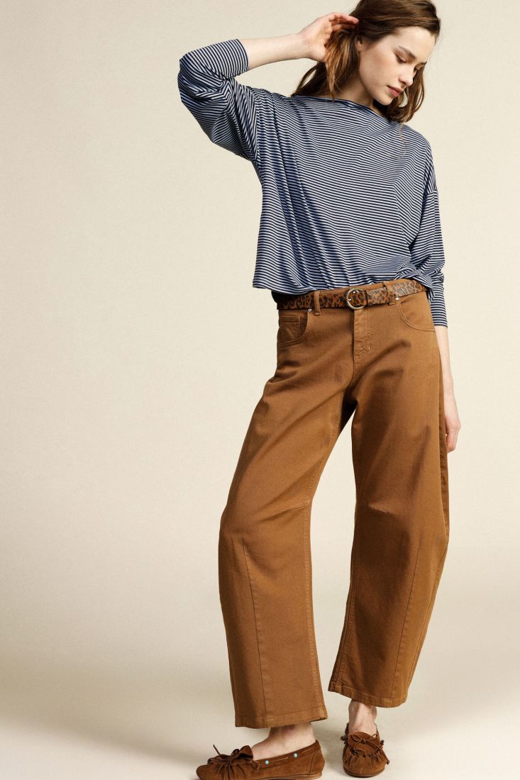 Trousers ampi cinque tasche vita alta Dixie