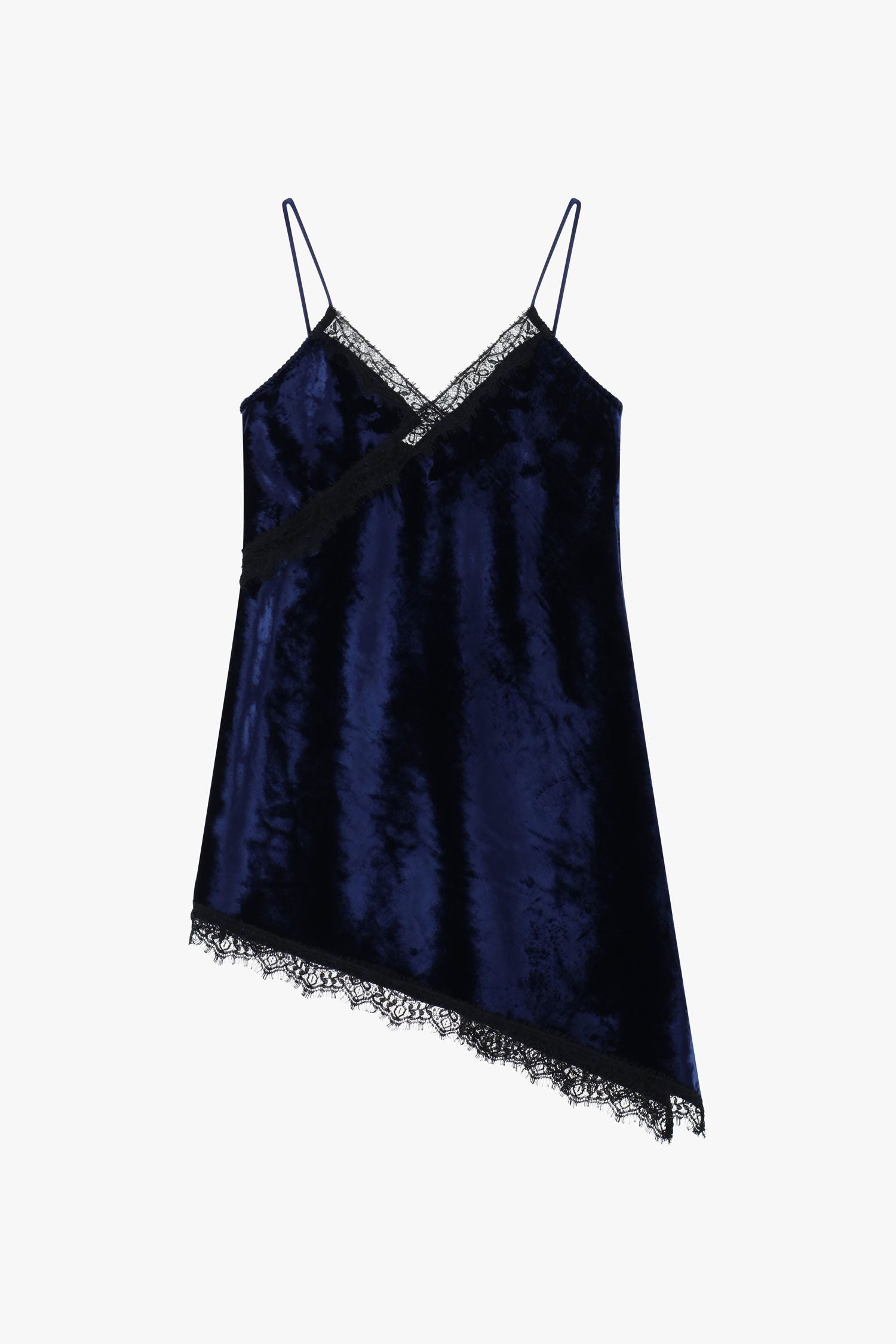 Abito corto con spalline e bordo in pizzo Imperial