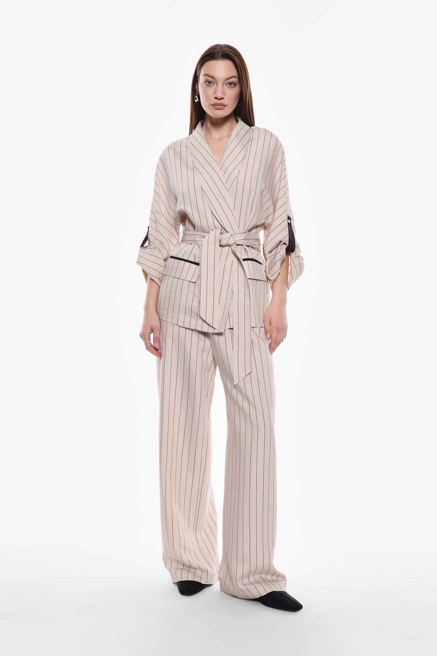 Pantaloni a righe wide-leg Imperial