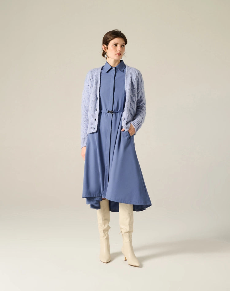 Cardigan treccia in misto mohair Manila Grace