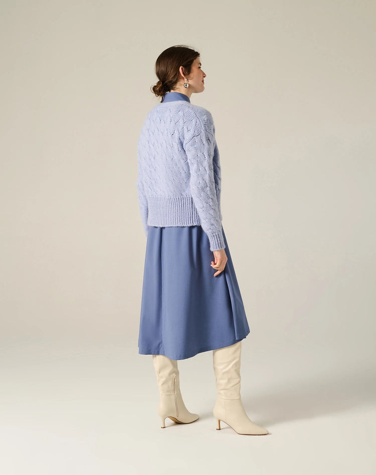 Cardigan treccia in misto mohair Manila Grace