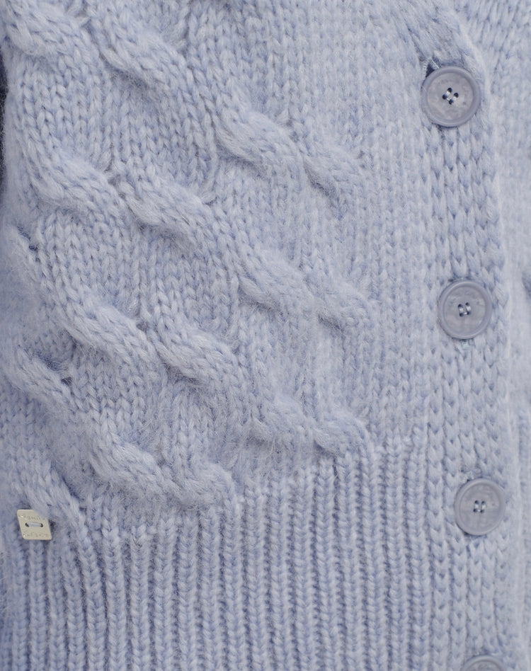 Cardigan treccia in misto mohair Manila Grace