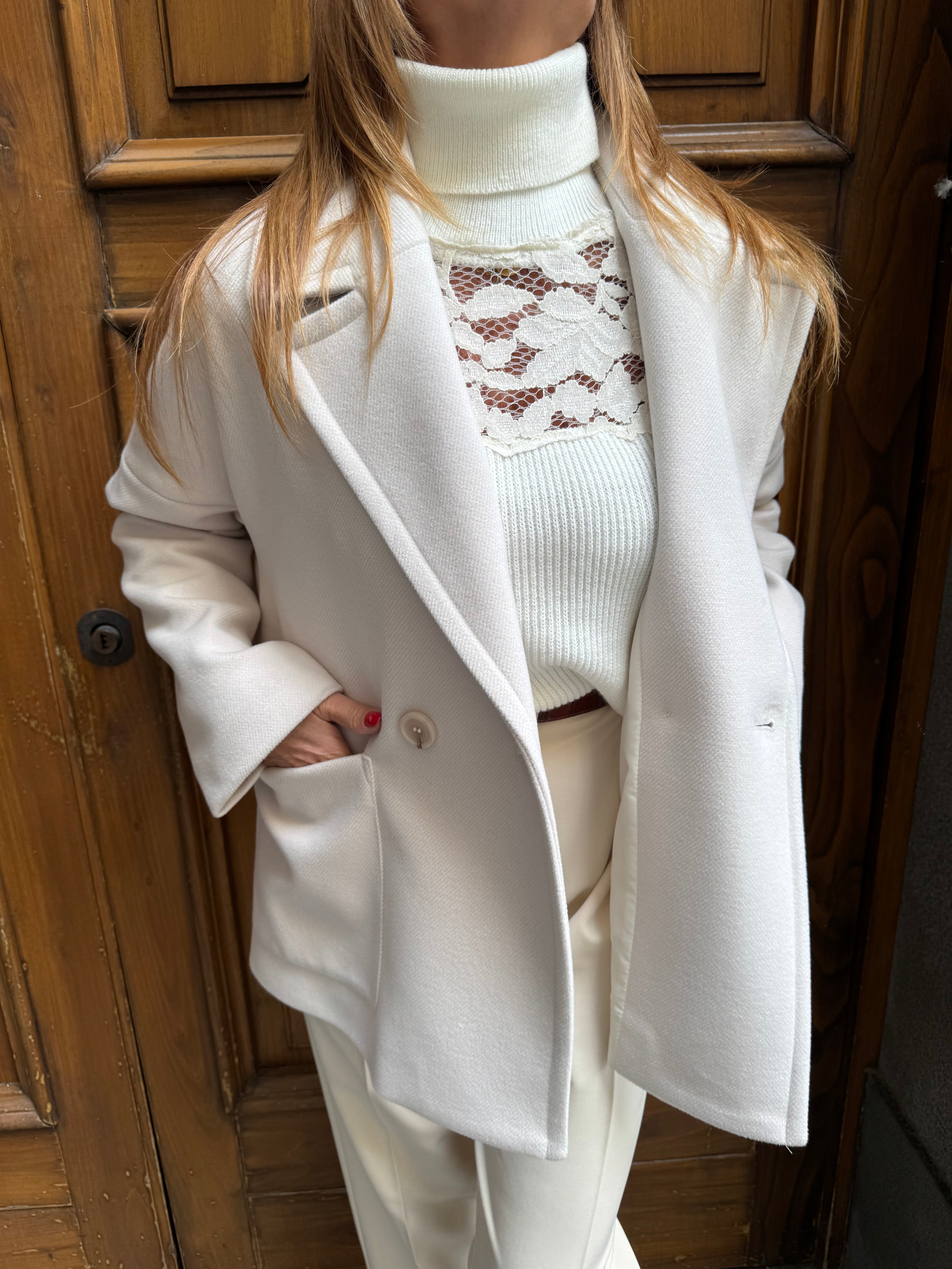 Cappotto corto doppiopetto Please