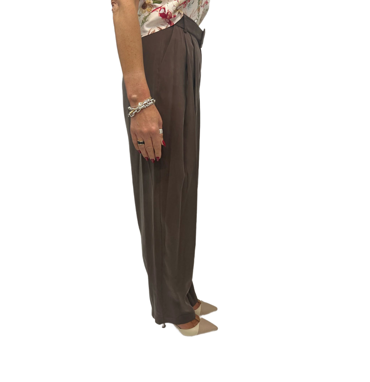 Pantaloni a vita alta con cintura Imperial