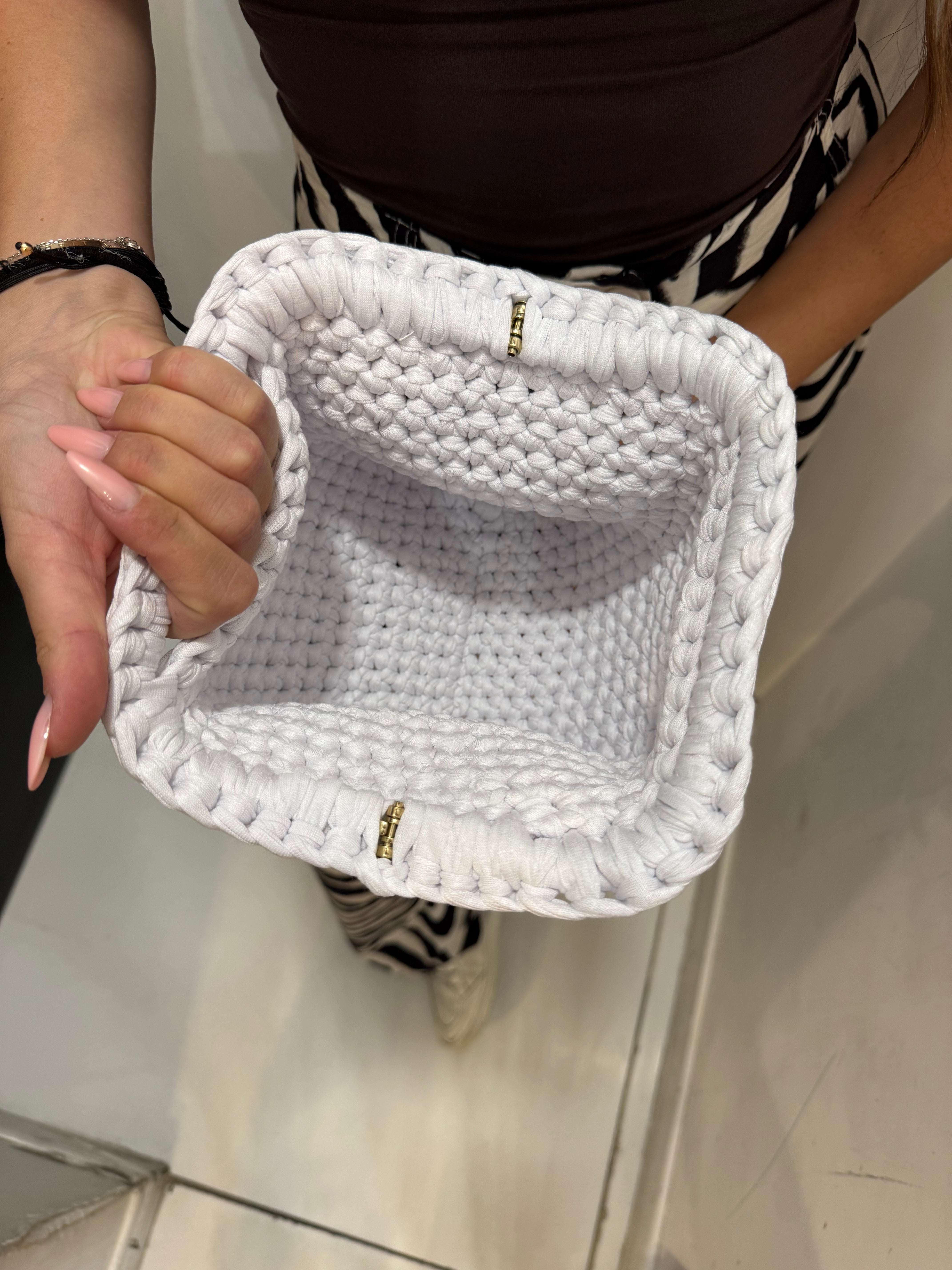 Clutch perla bianca Emisphere
