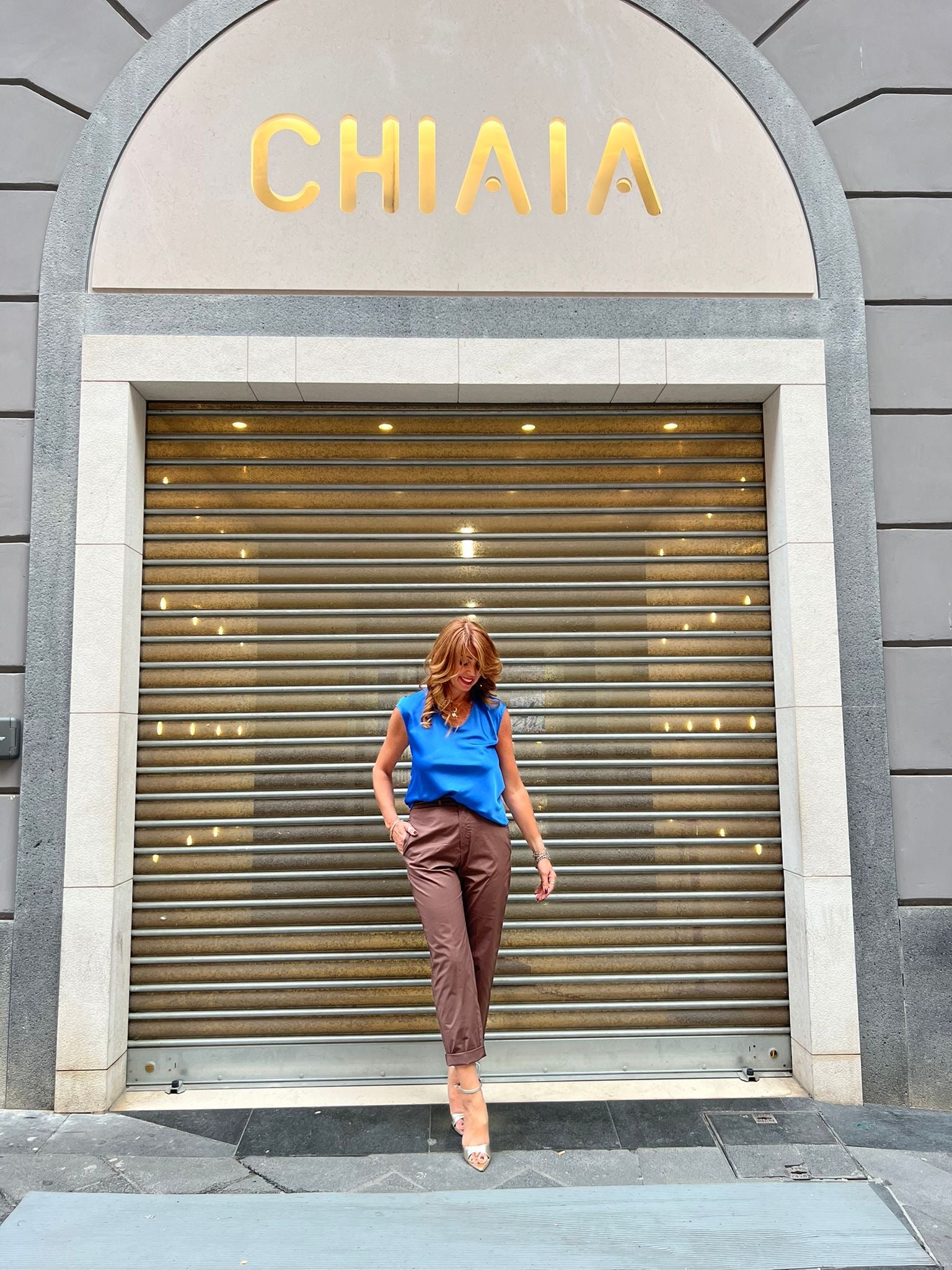 Pantalone in cotone con elastico sul retro Imperial