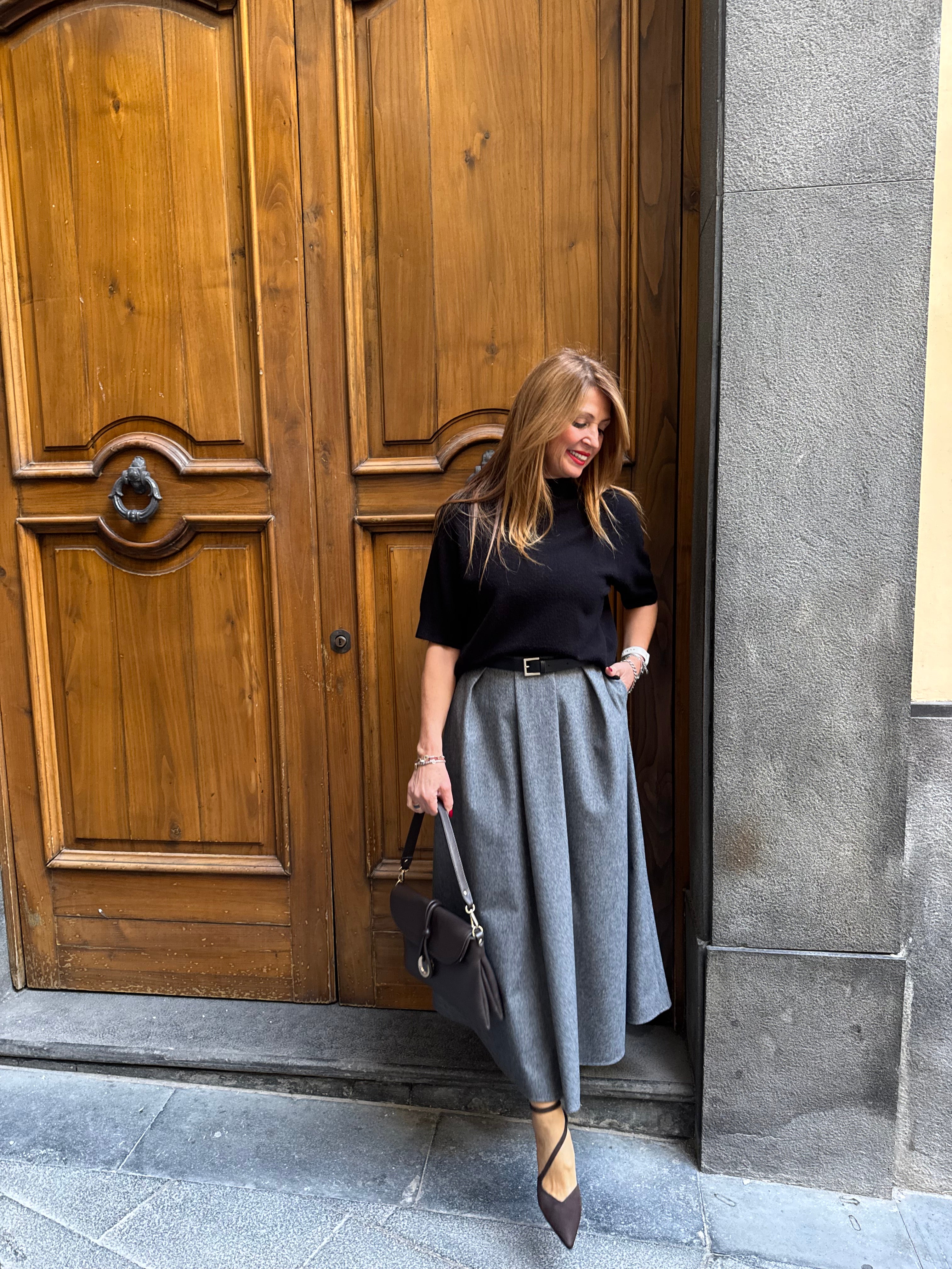 Maglione over con maniche ampie e collo alto Imperial