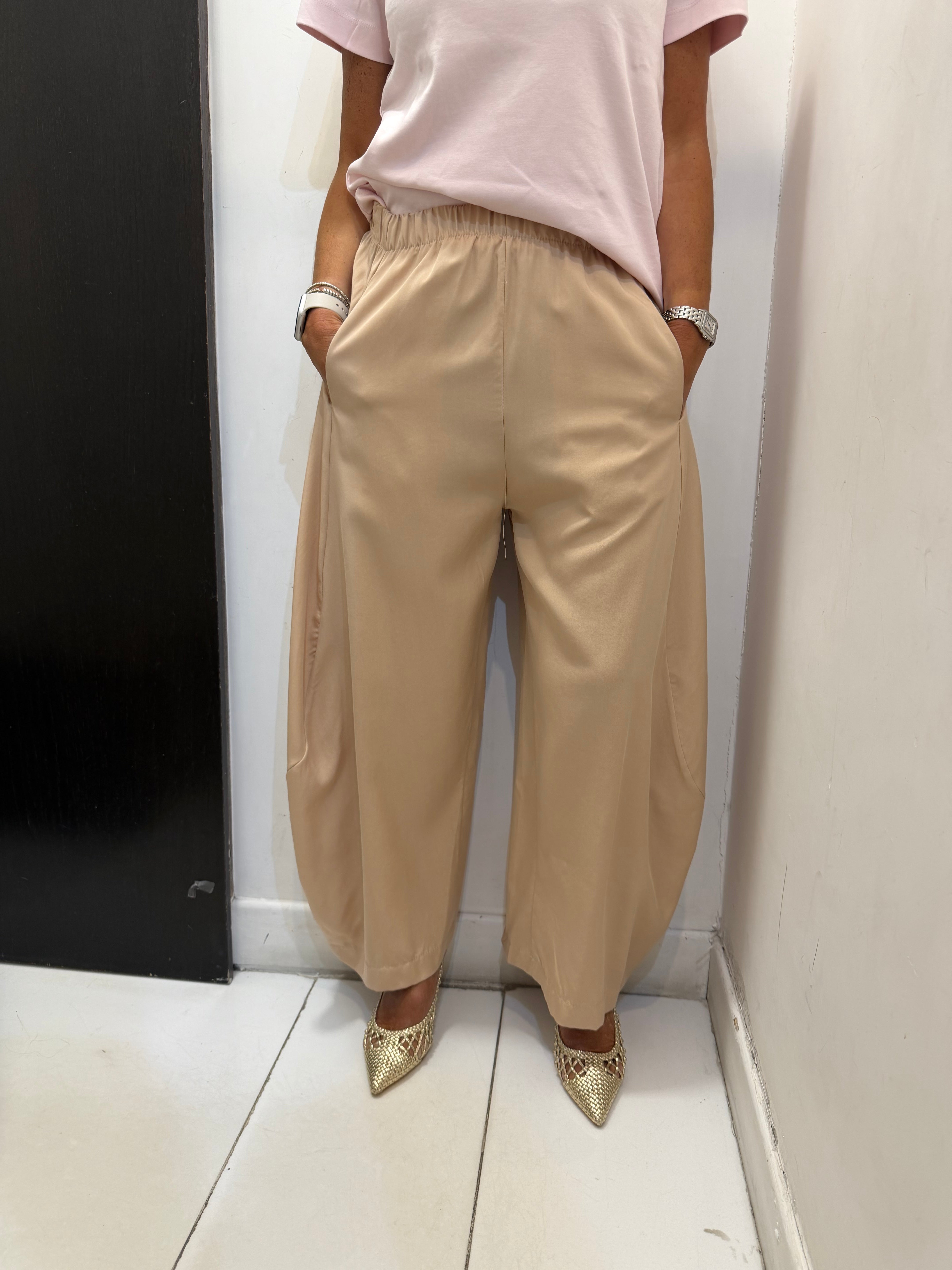 Pantalone palazzo con elastico Emisphere