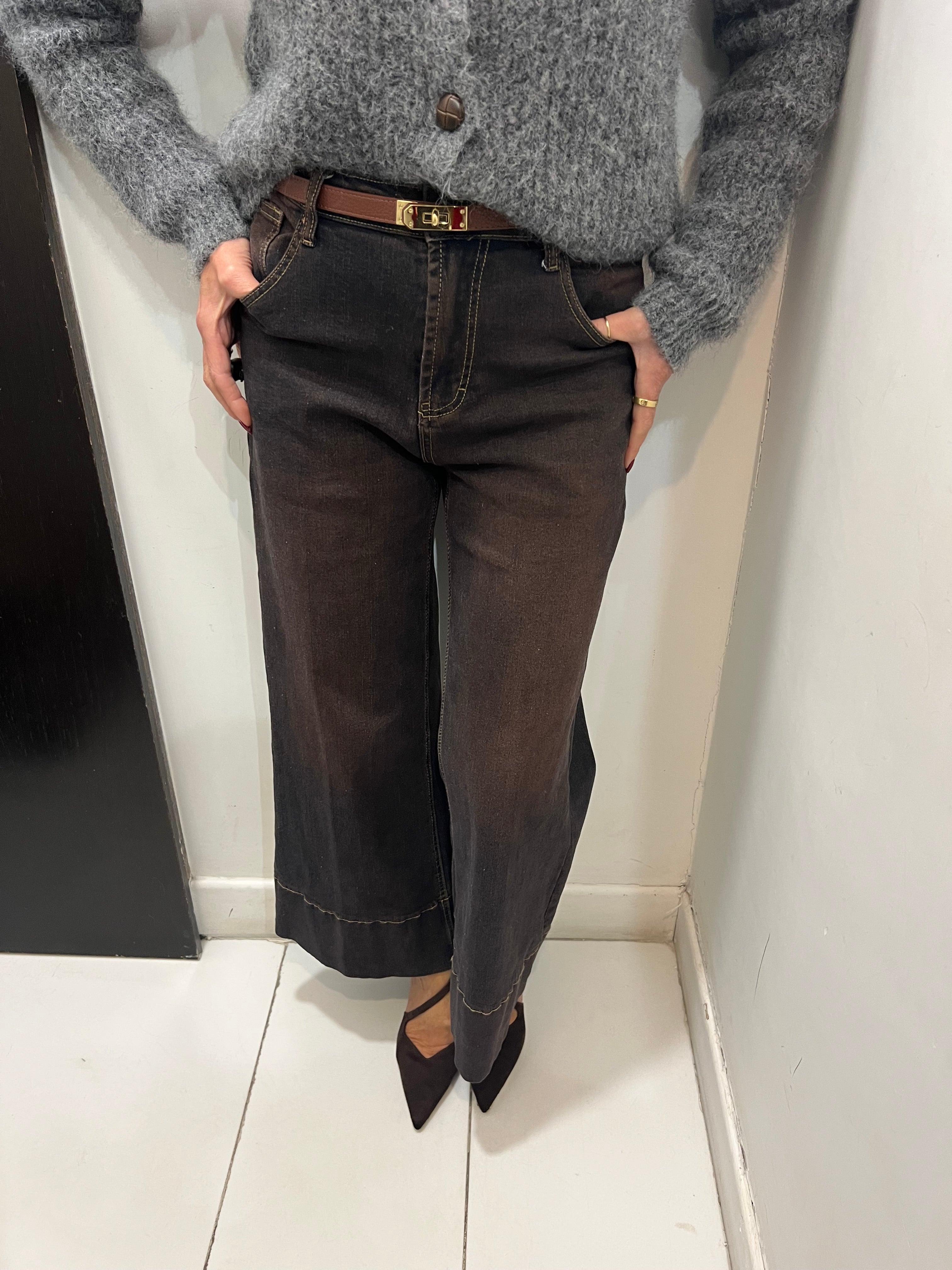 Jeans con piegone Stone Fit Emisphere