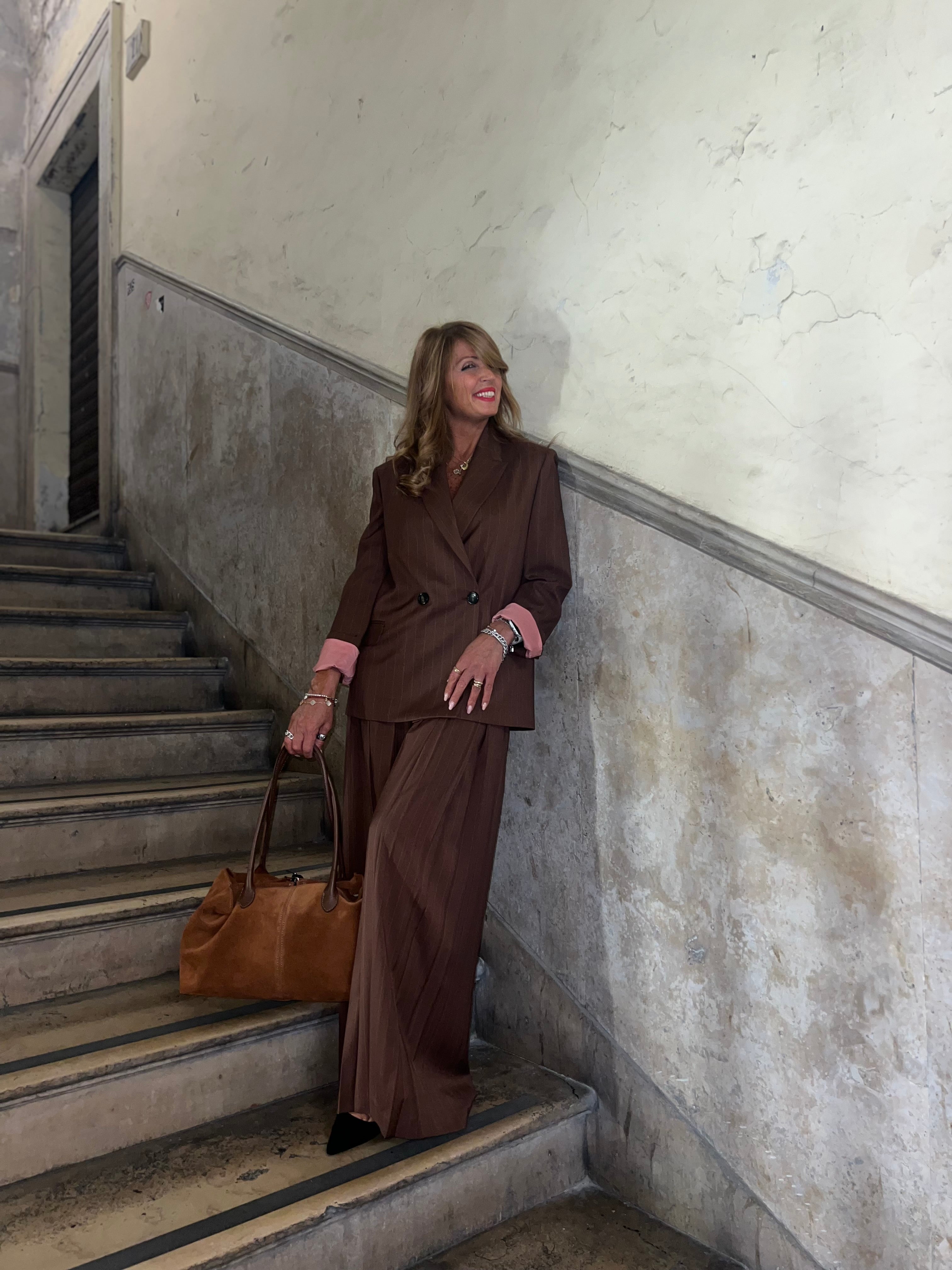 Giacca doppio petto con spacco sul dietro Hanita