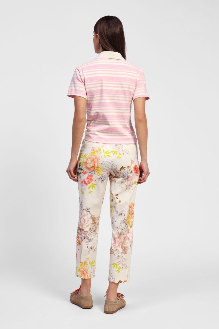 Pantaloni chino stampati floreali Dixie