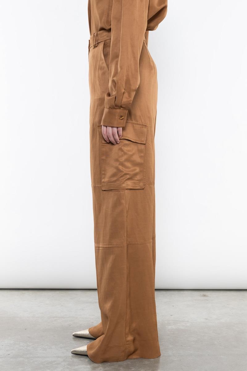 Pantaloni linea diritta impunturati con tasche Kaos Donna