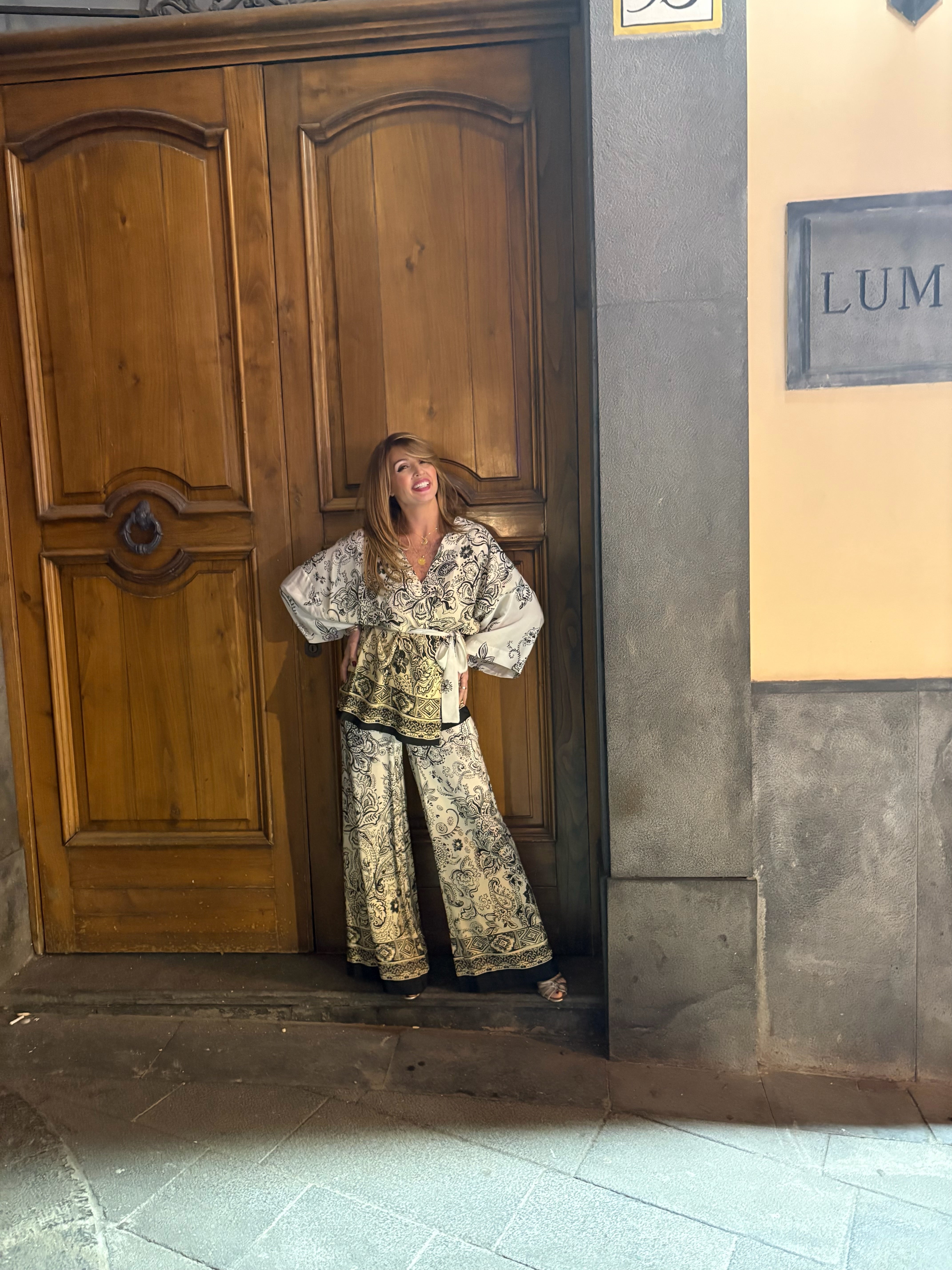 Kimono stampato stile giappo Kaos Donna