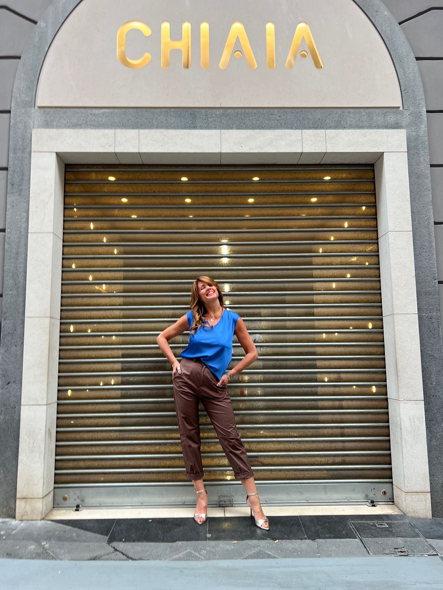 Pantalone in cotone con elastico sul retro Imperial