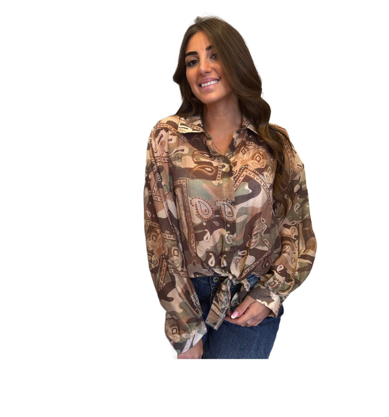 Camicia con nodo crop Medillìn Emisphere