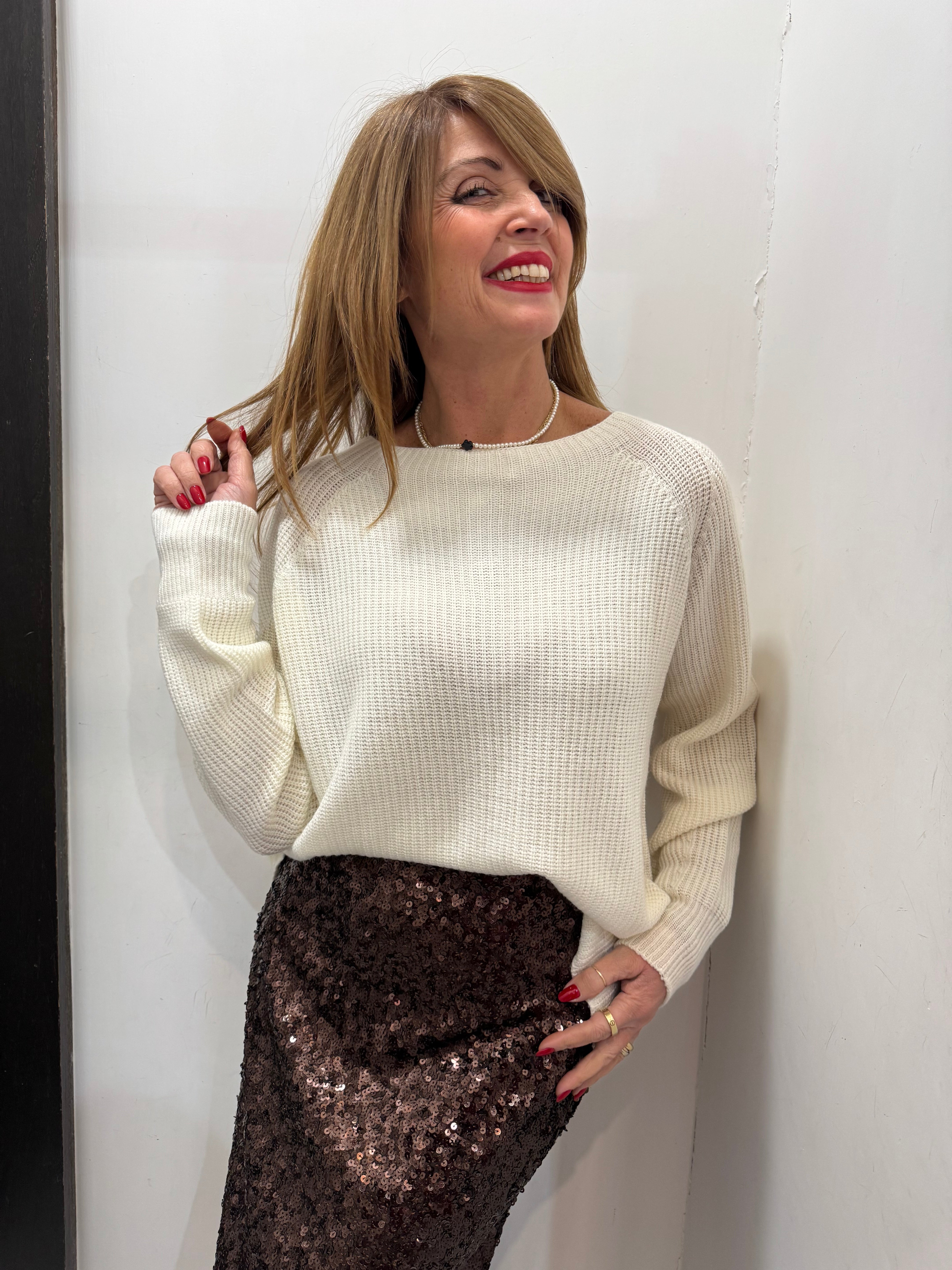 Maglia cardigan reversibile con bottoni Angela Davis