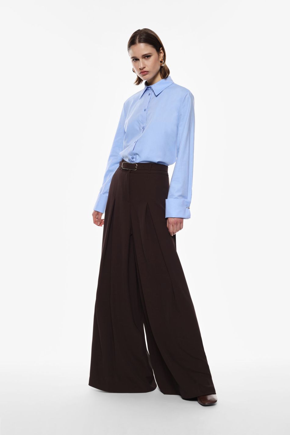 Pantaloni ampi a vita alta Imperial