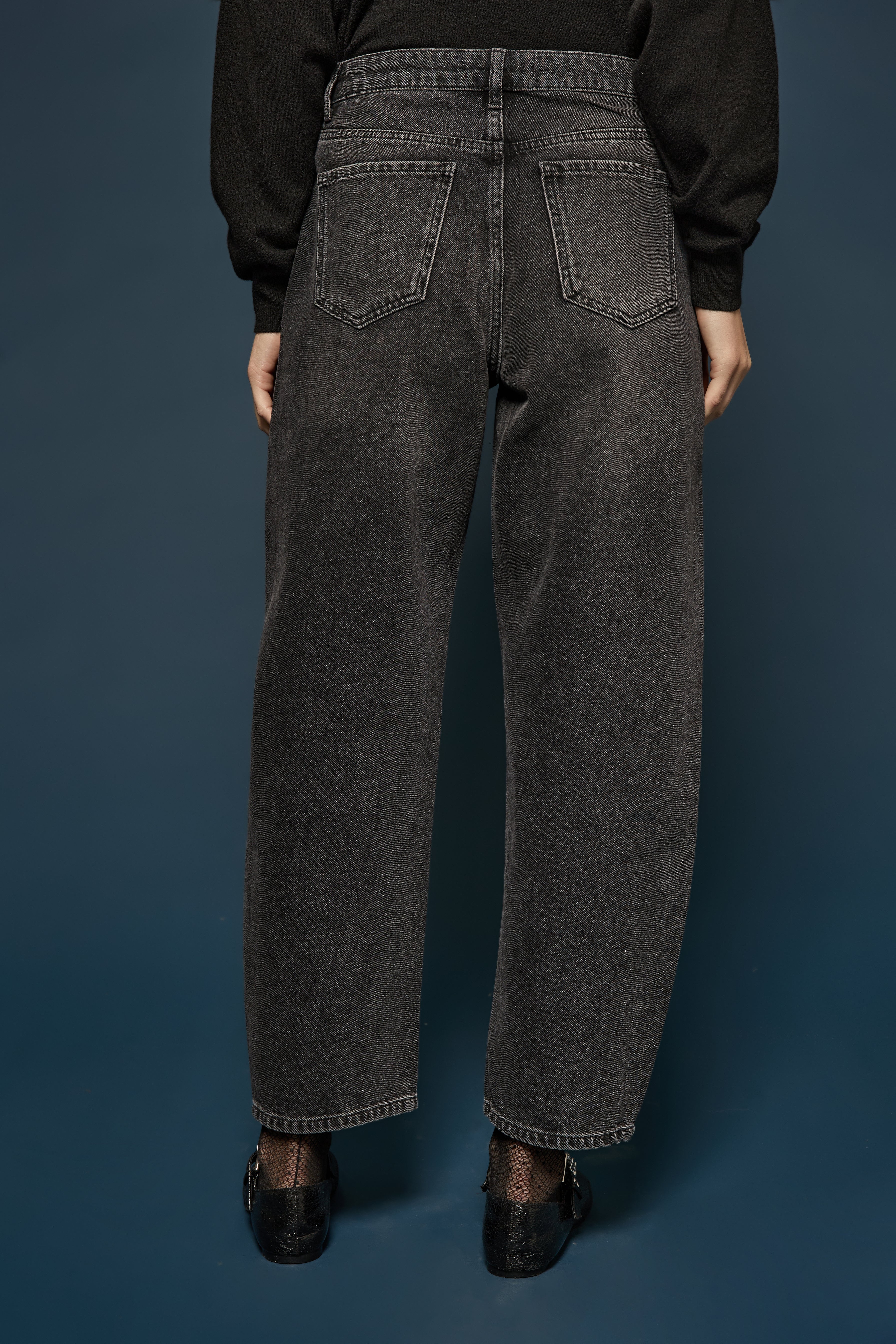 Jeans nero con strass Kaos Denim