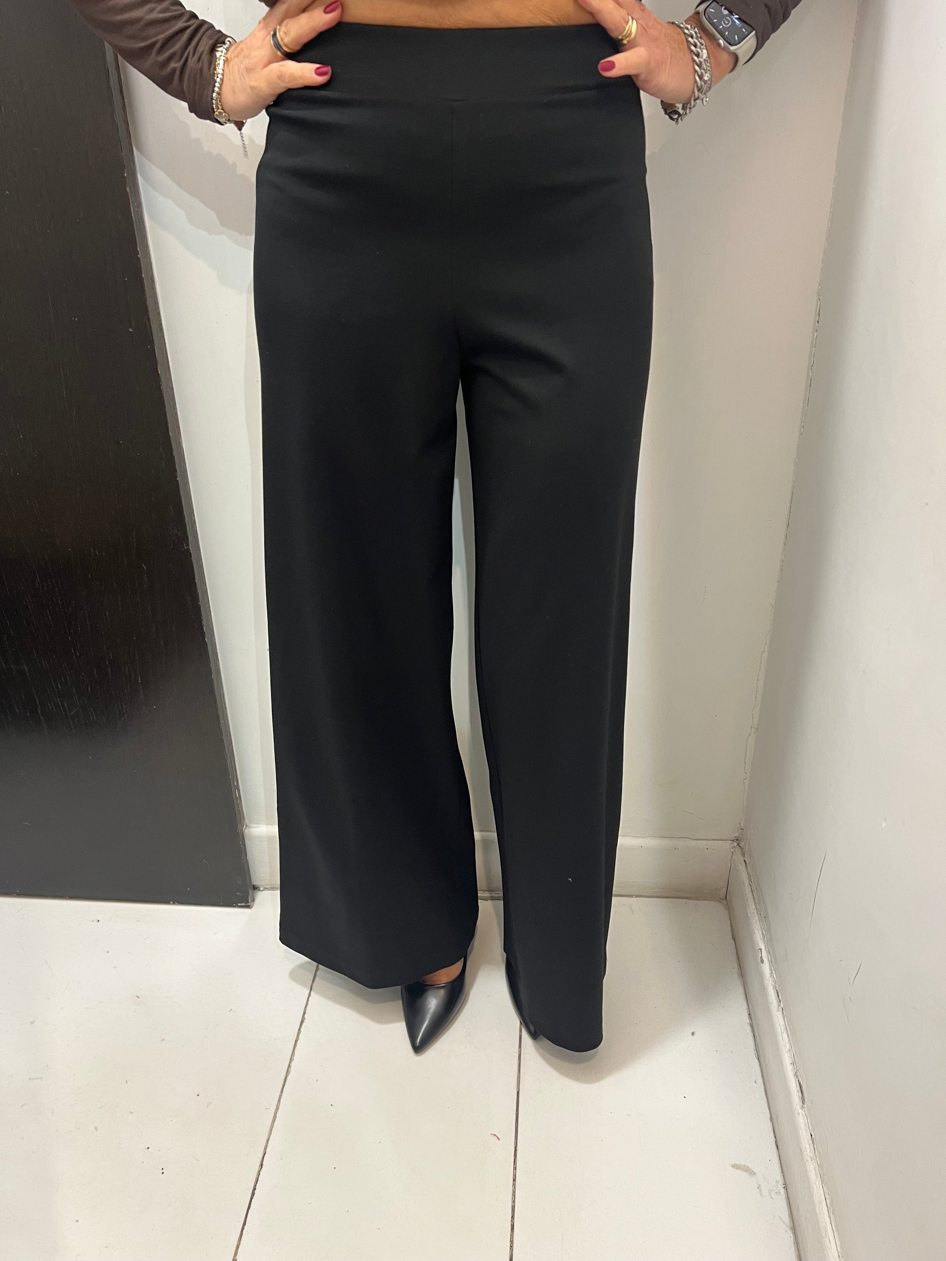 Pantalone in punto milano con bustino modello zampa Emisphere