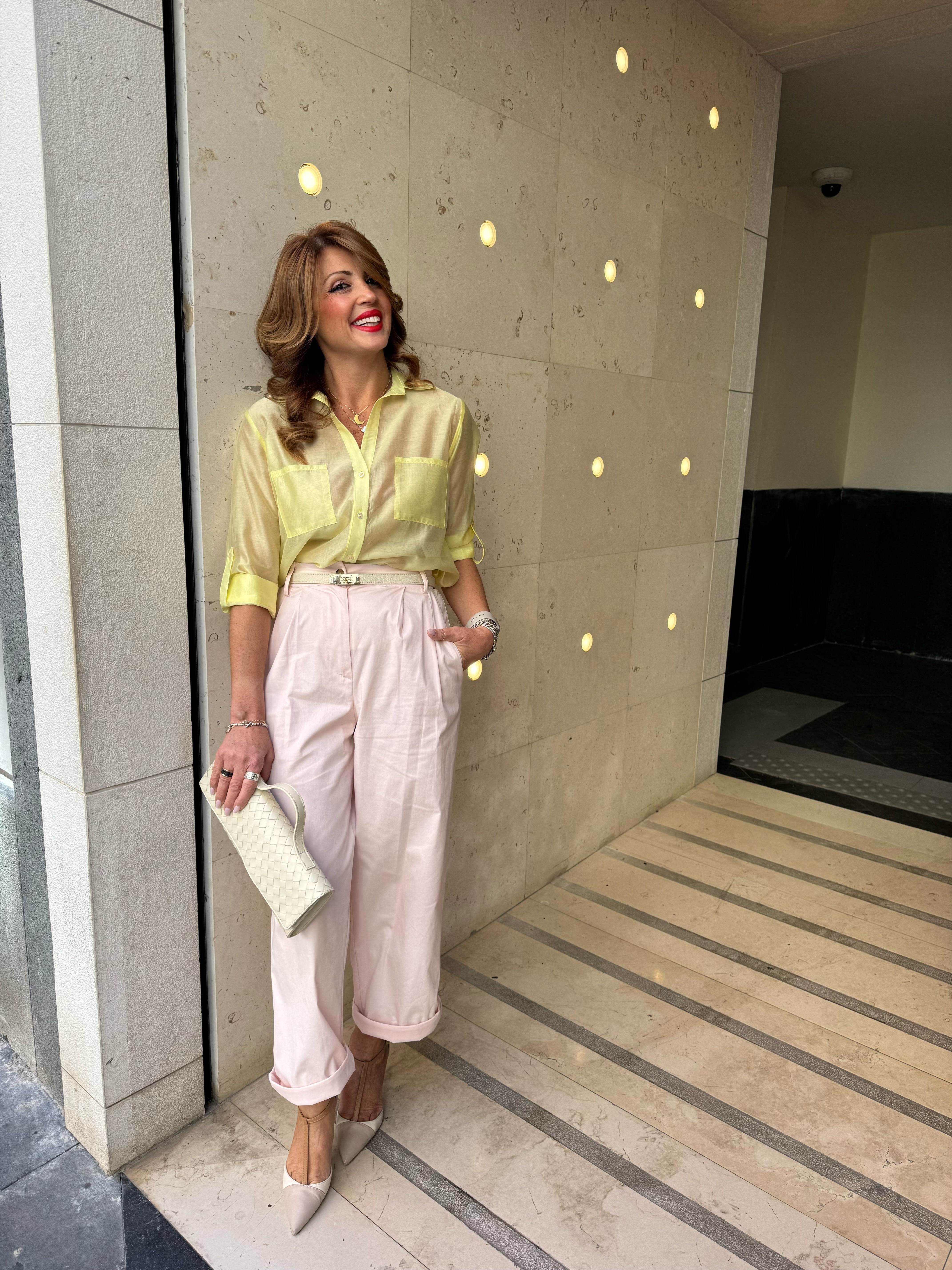 Pantalone in cotone con pineces Imperial