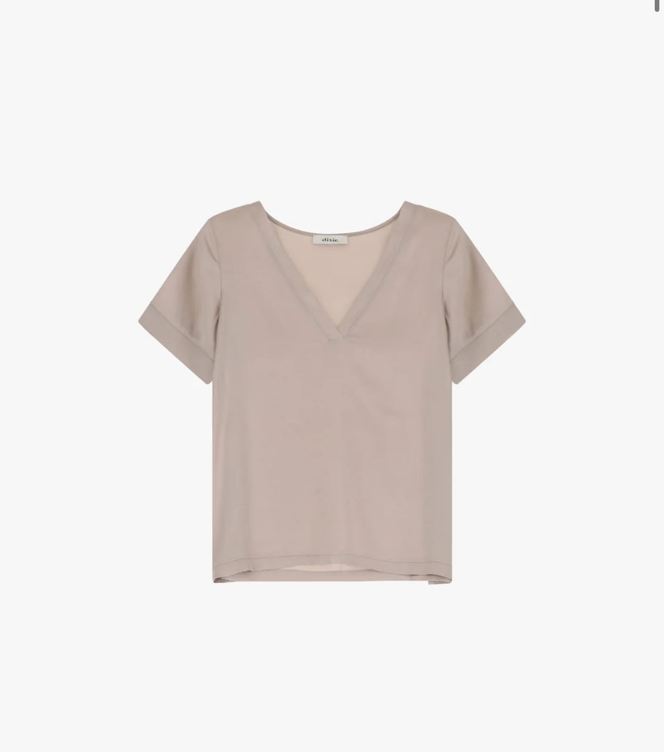 T-Shirt in satin scollo a v Dixie