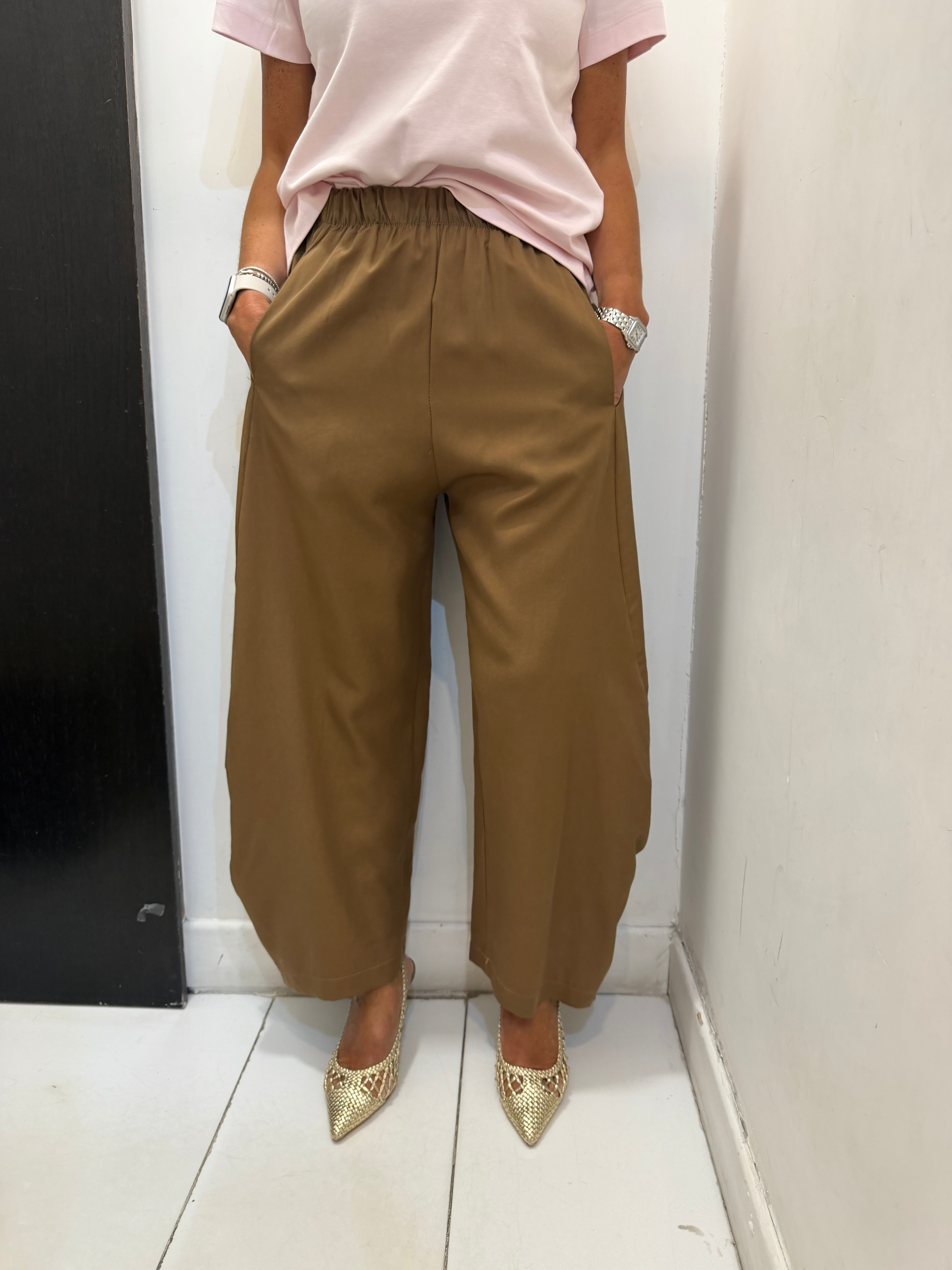 Pantalone palazzo con elastico Emisphere