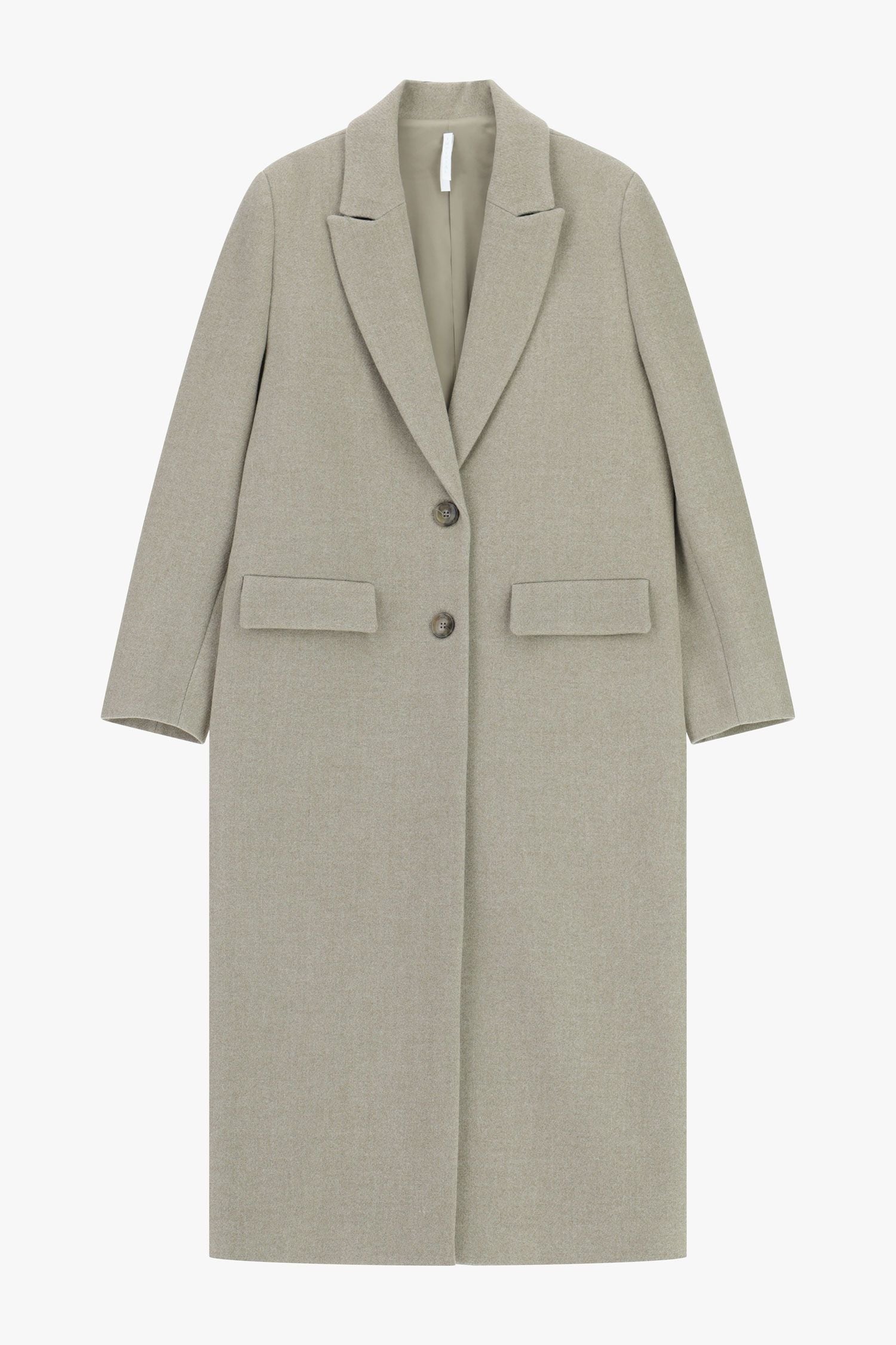 Cappotto lungo monopetto con tasche a patta Imperial