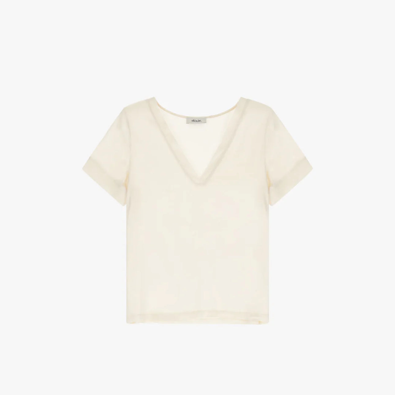 T-Shirt in satin scollo a v Dixie