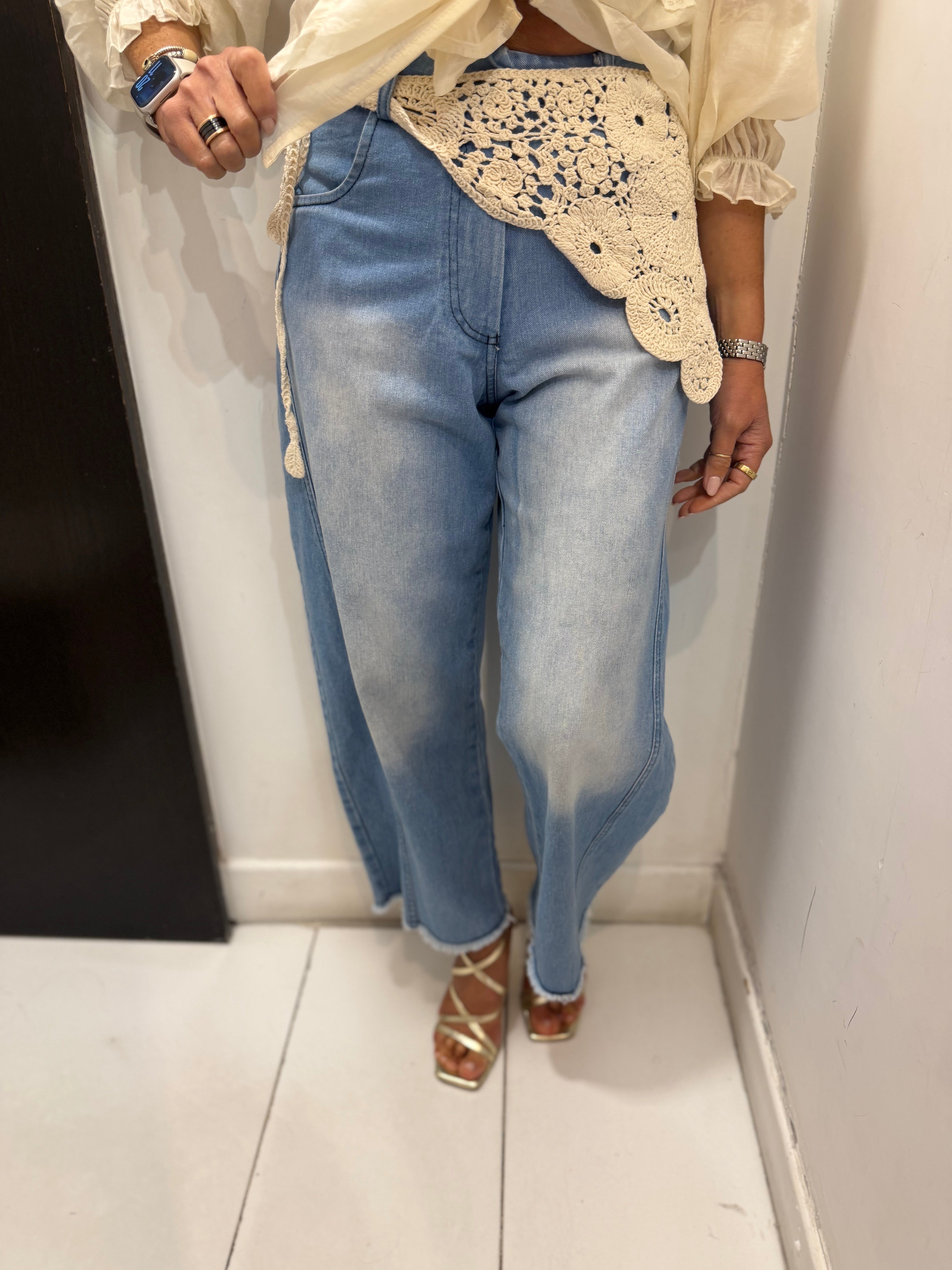 Jeans con bandana crochet Emisphere