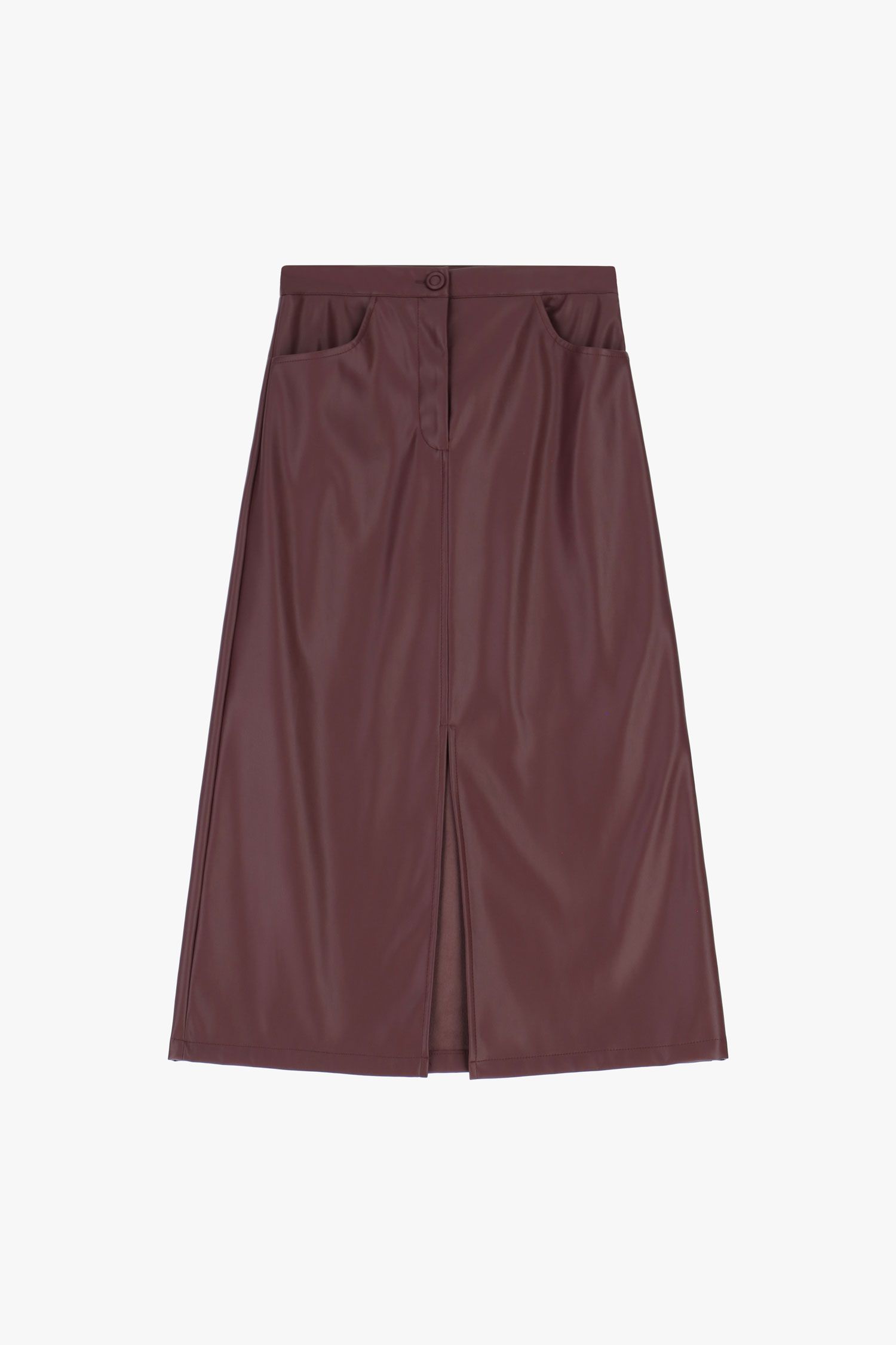 Gonna midi a vita alta con tasche e spacco frontale Imperial