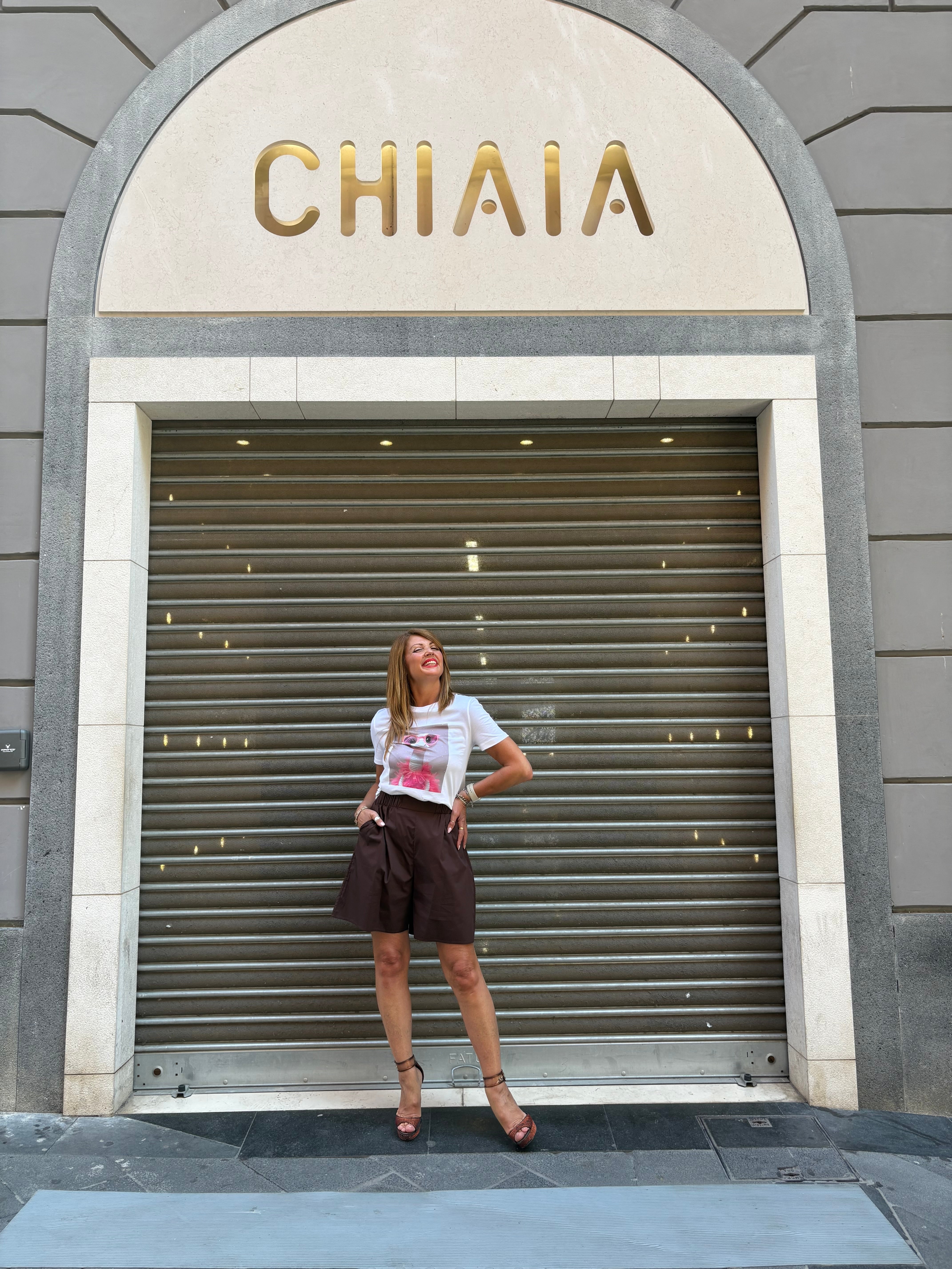 Shorts al ginocchio tinta unita “Lilia” Imperial