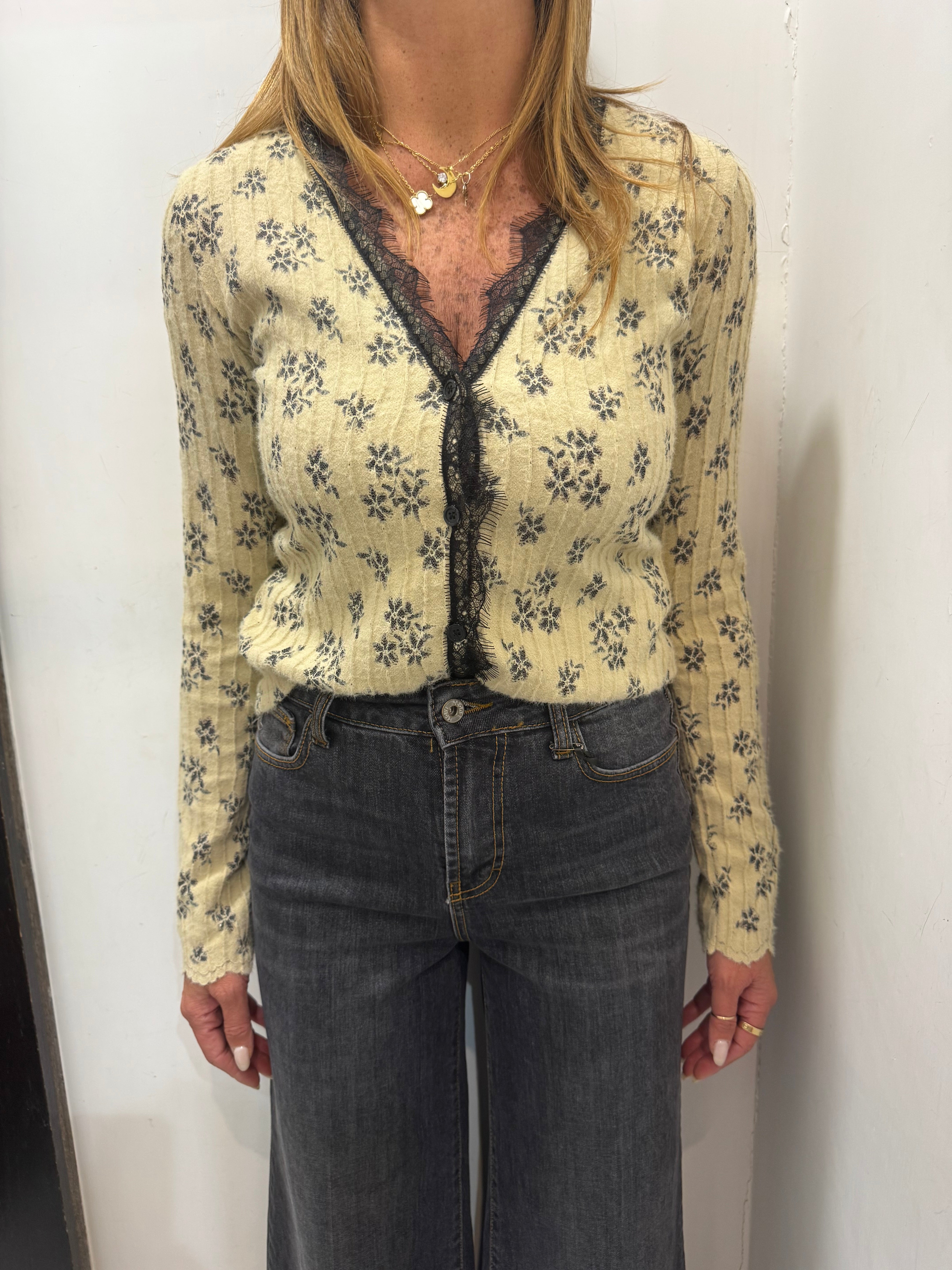 Maglia fantasia provenzale con bottoni Emisphere