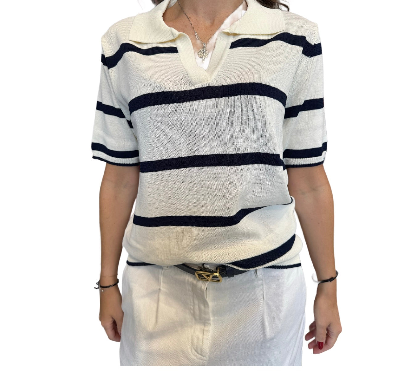 Polo over a righe Brizzi