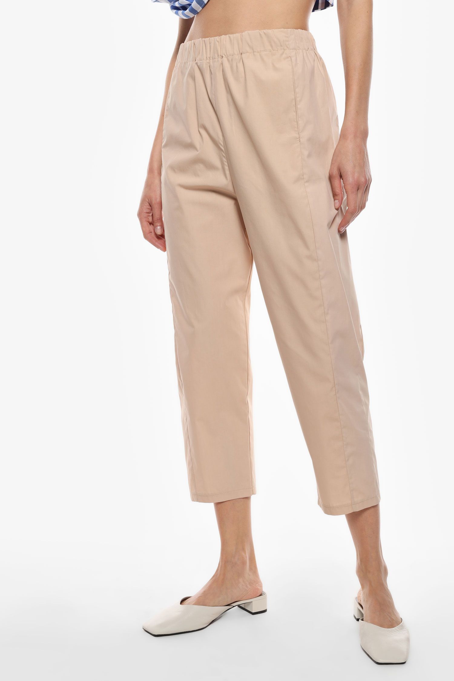 Pantaloni cropped a vita media elasticizzata Imperial