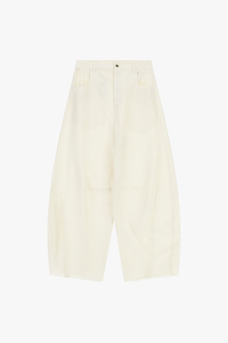 Pantaloni palazzo fit ampio con fondo taglio vivo Dixie