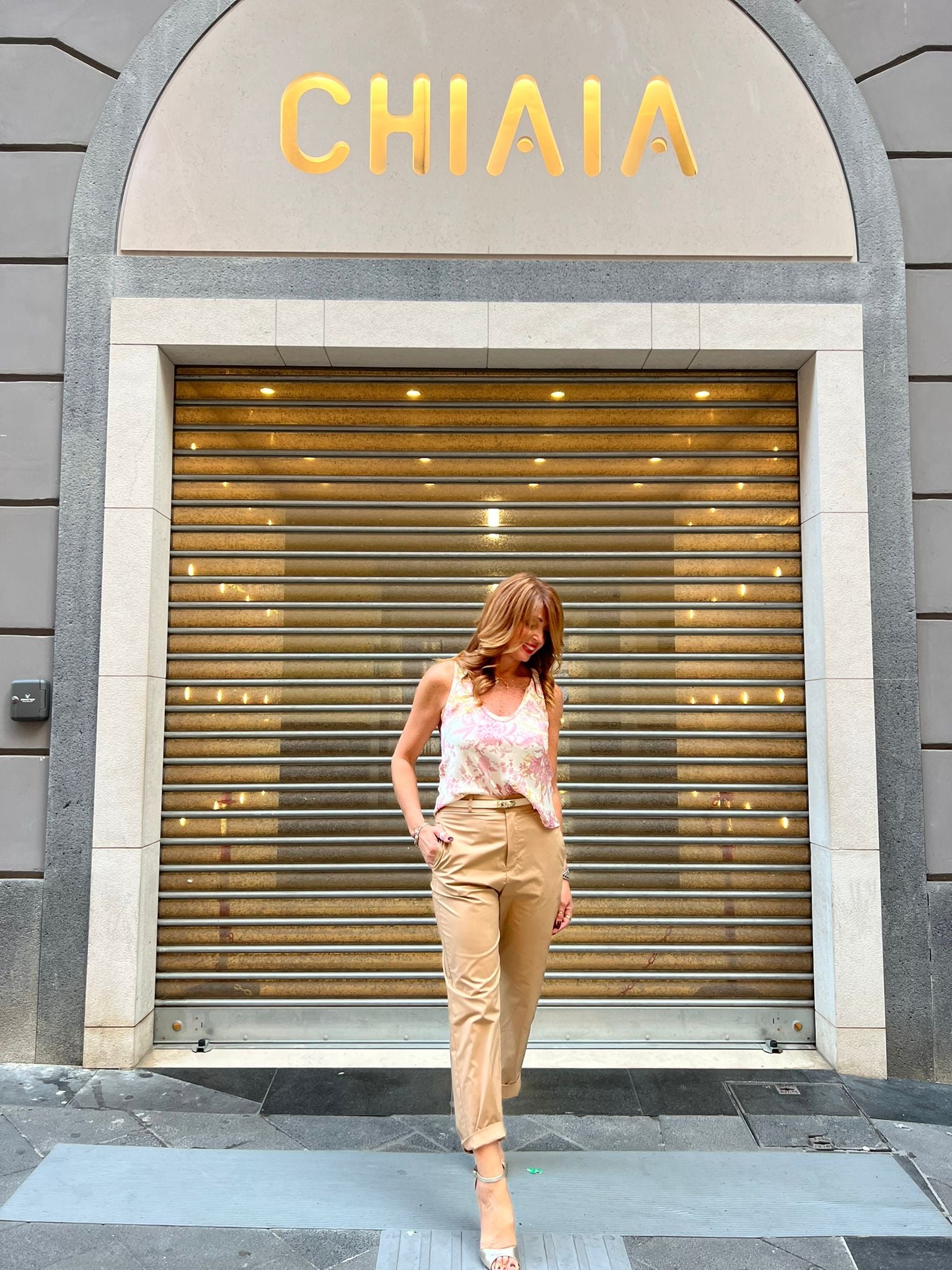 Pantalone in cotone con elastico sul retro Imperial