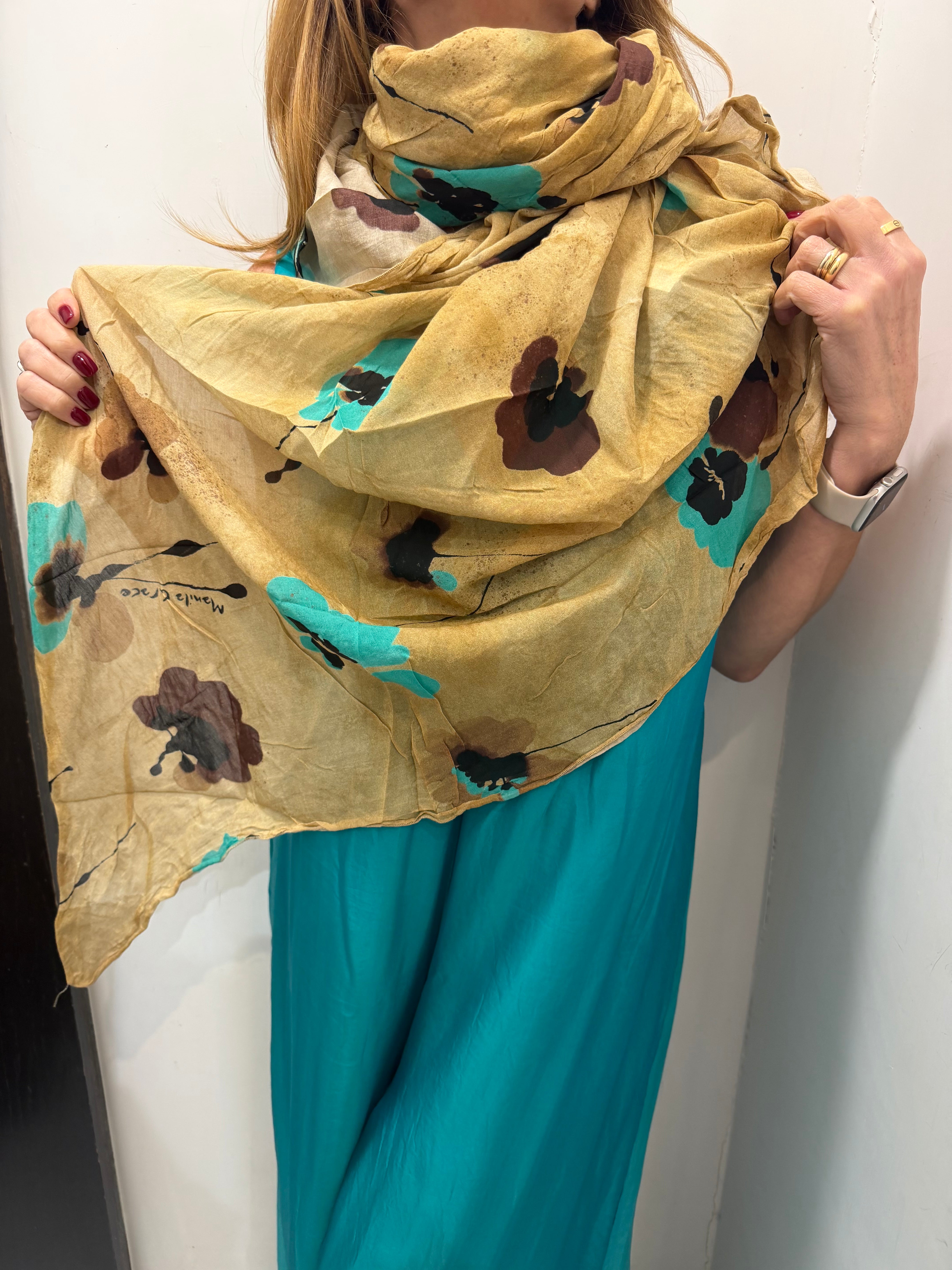 Foulard cotone e seta Manila Grace