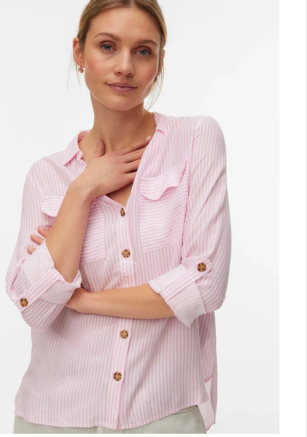 Camicia bumpy con polsini regolabili Vero Moda