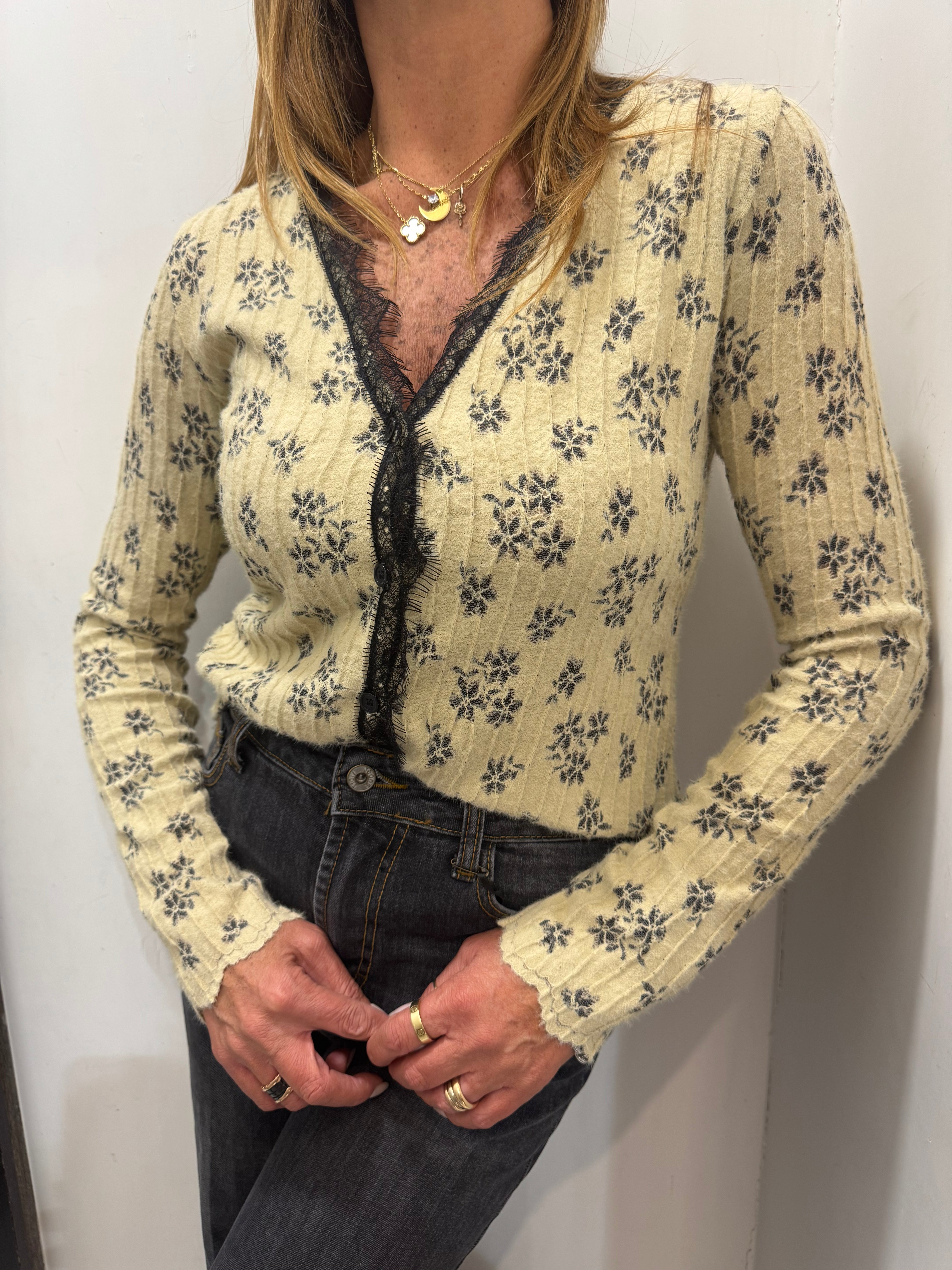 Maglia fantasia provenzale con bottoni Emisphere