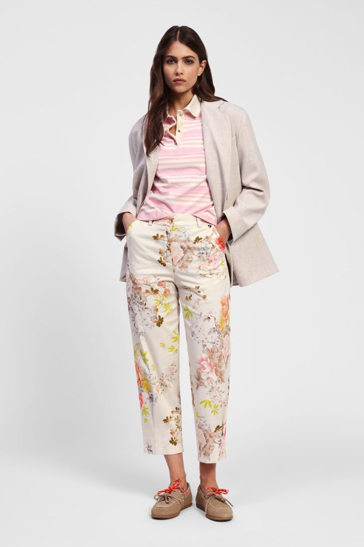 Pantaloni chino stampati floreali Dixie