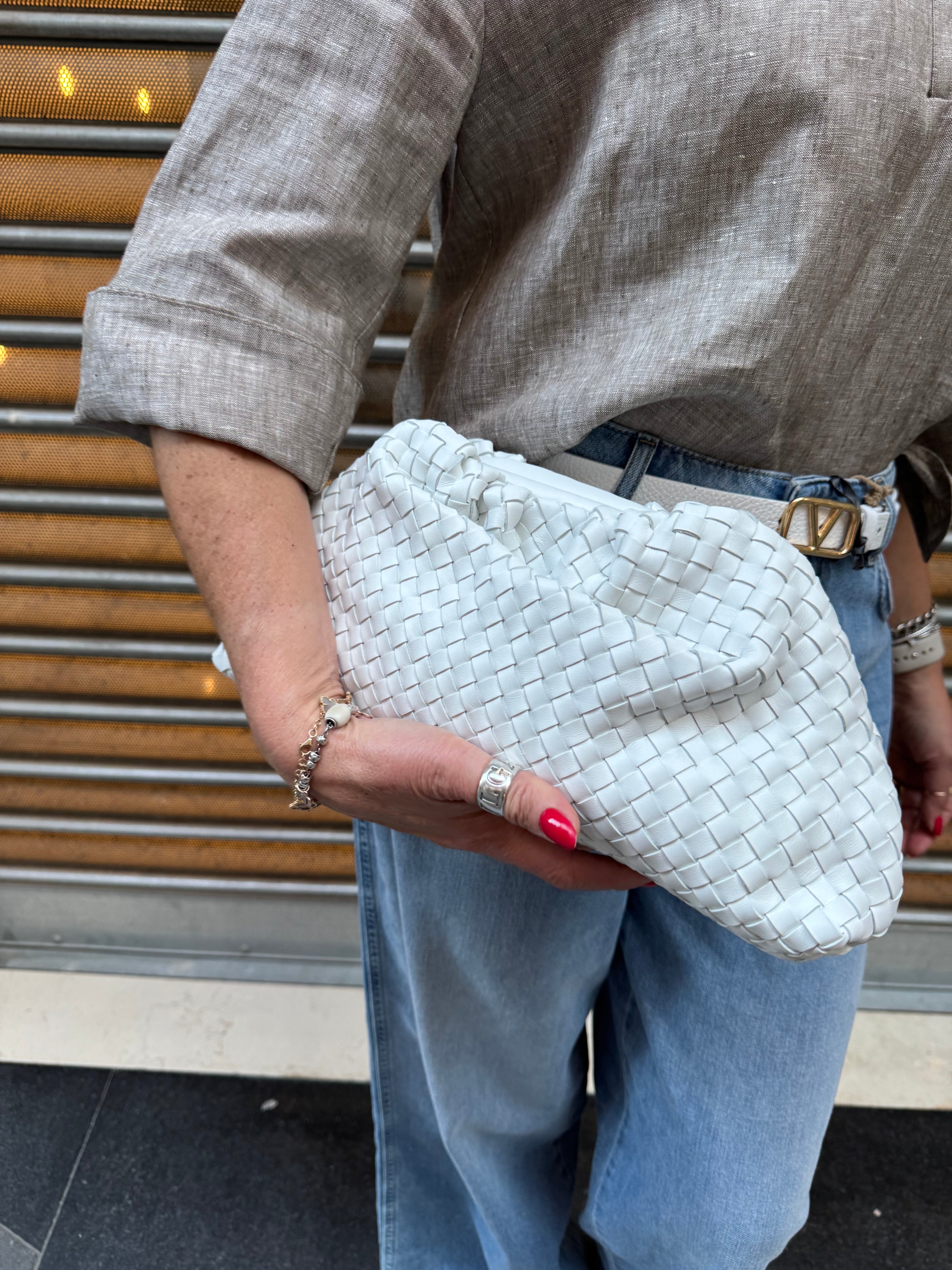 Borsa intrecciata con tracolla Emisphere