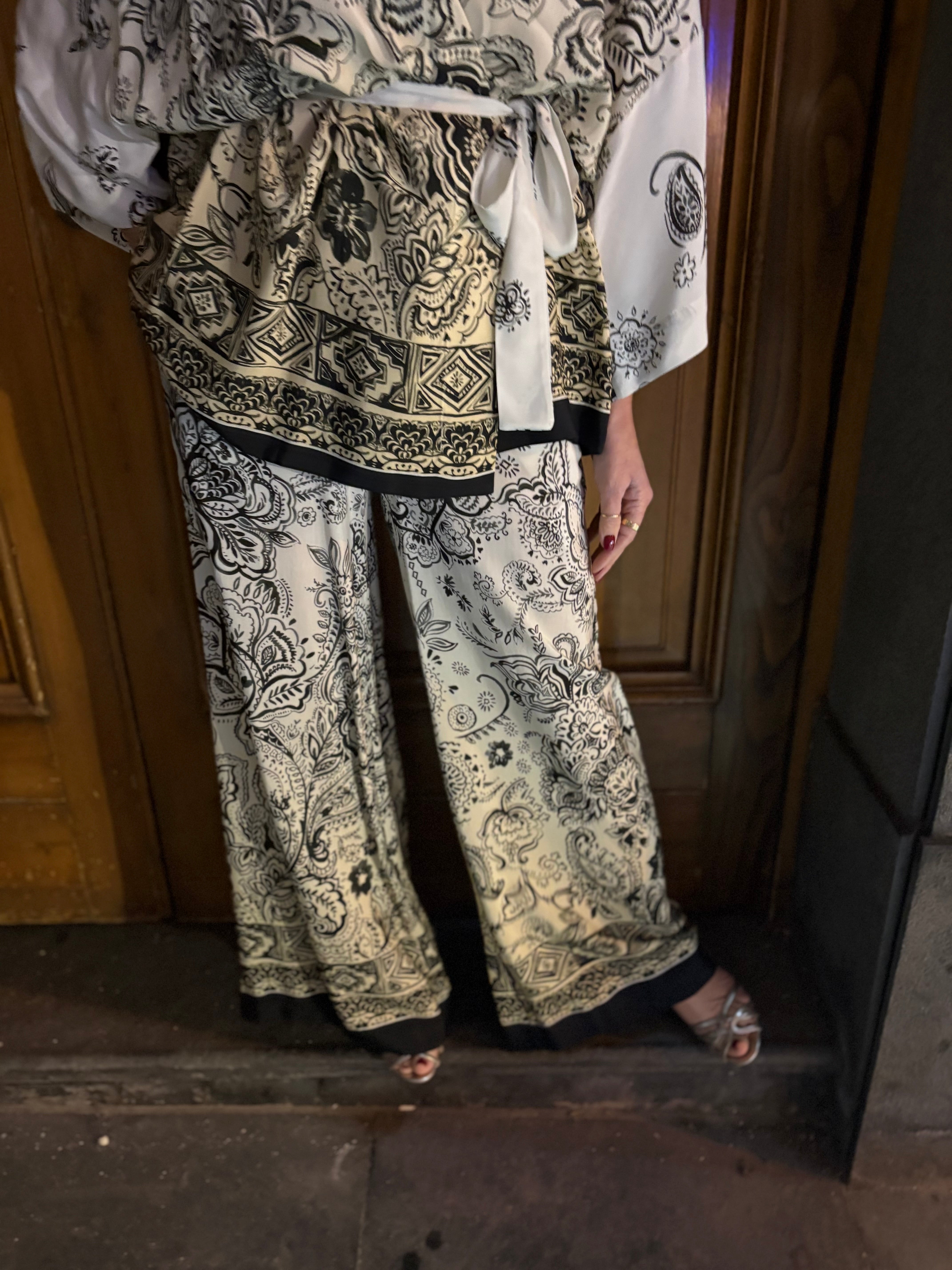 Pantaloni stampato stile giappo Kaos Donna