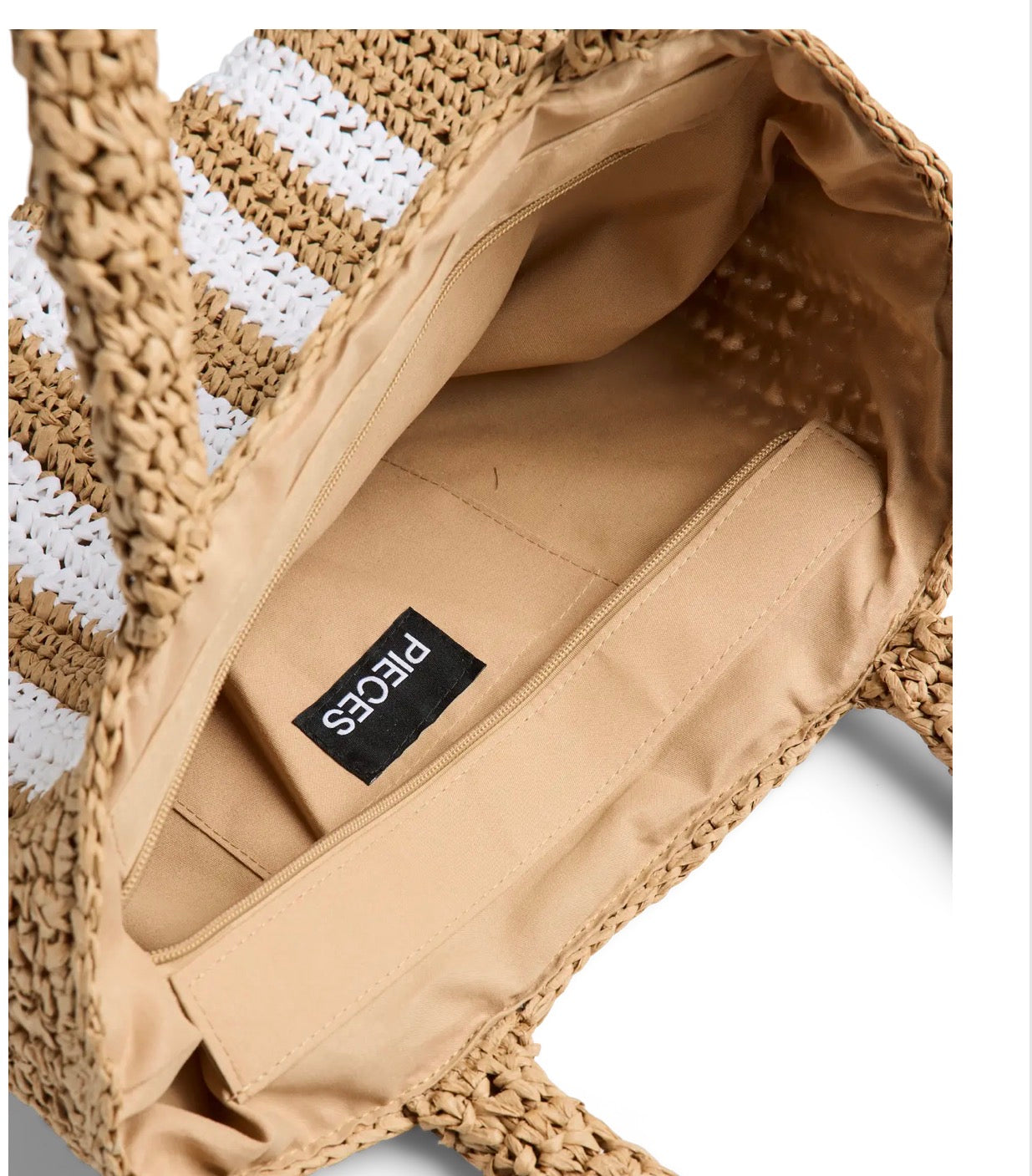 Borsa shopper intrecciata con zip Pieces