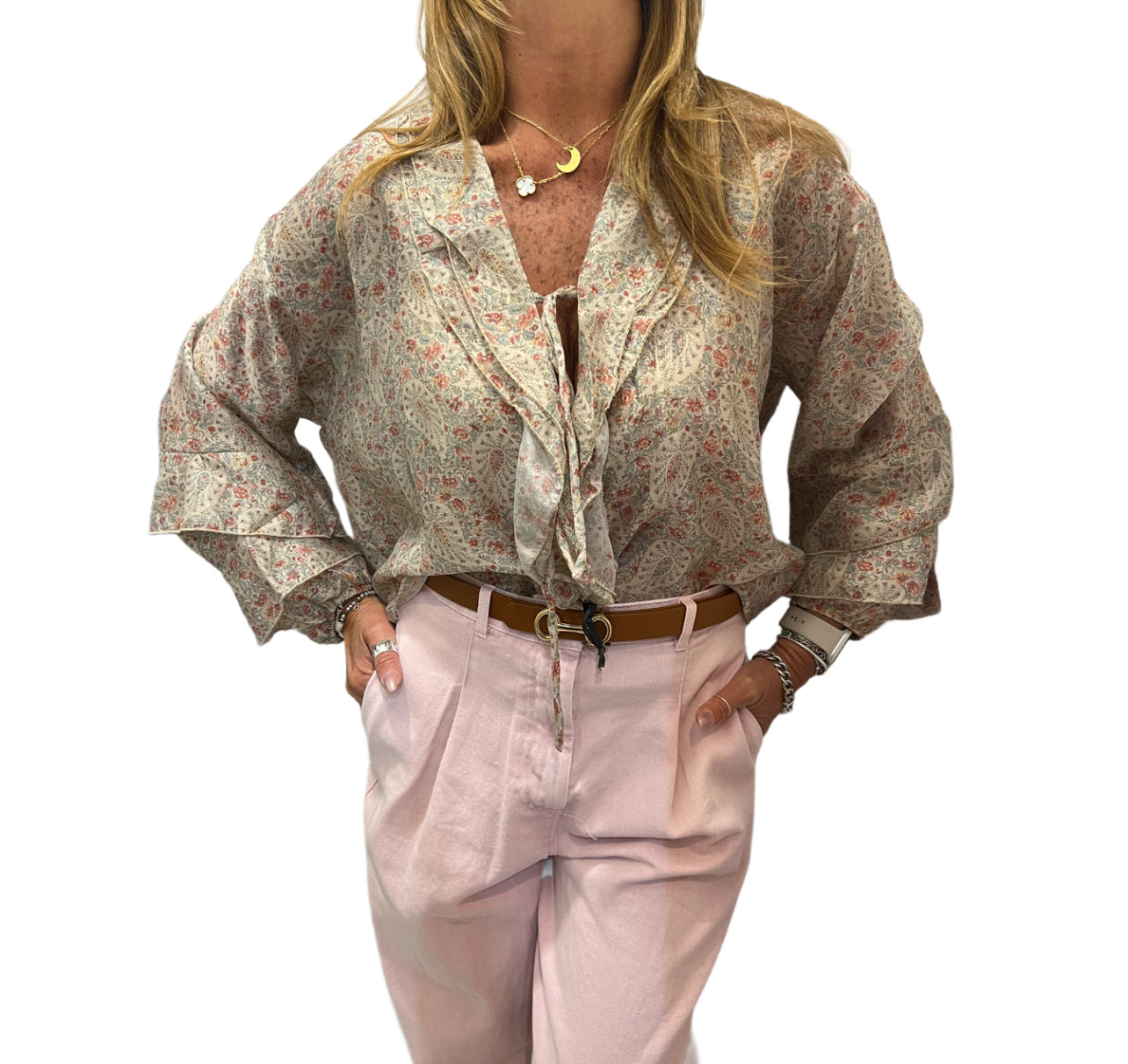 Camicia con rush fantasia provenzale Bogotà